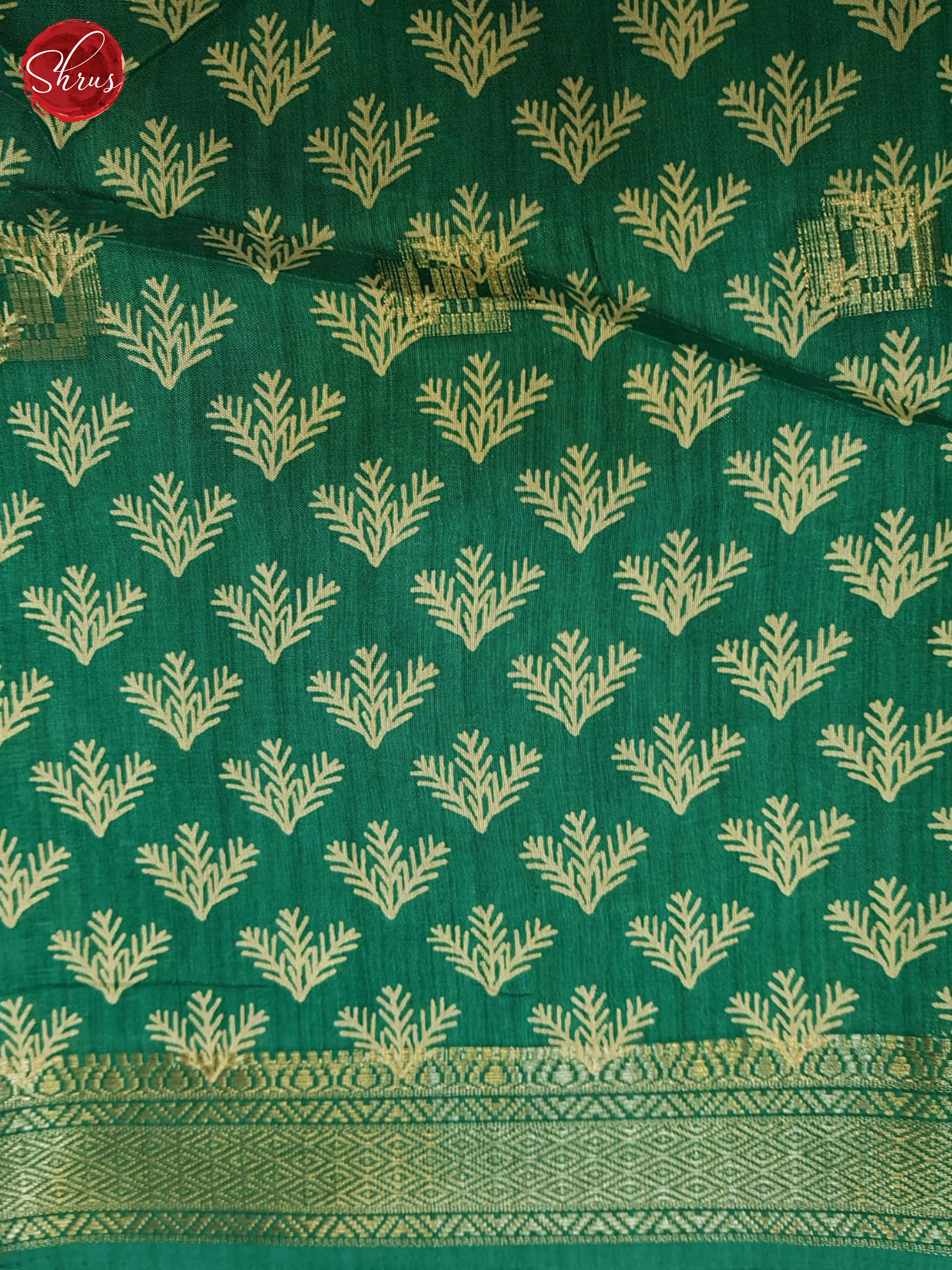 Green(Single Tone)- Semi Crepe Saree - Shop on ShrusEternity.com