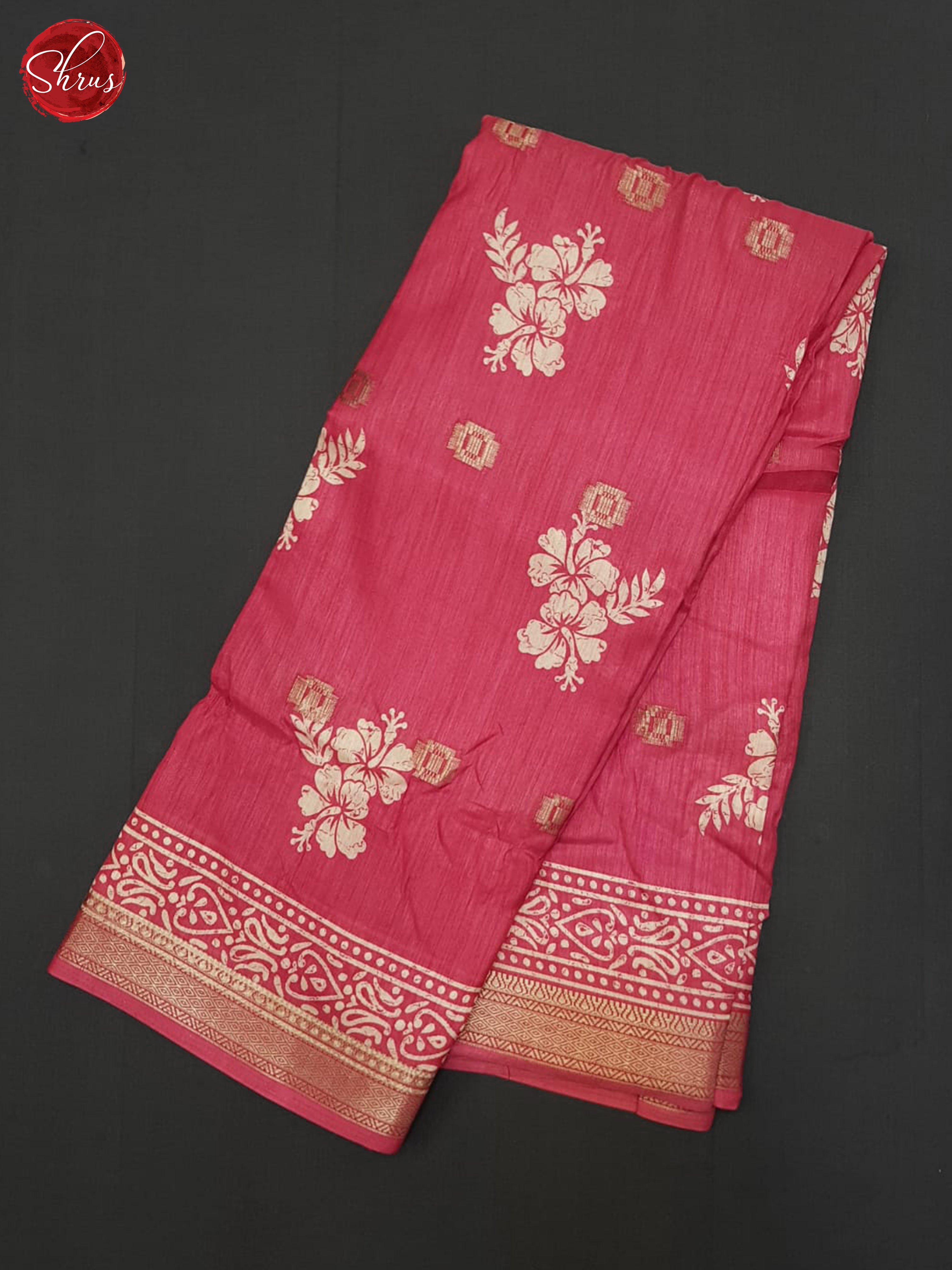 Pink(SIngle Tone) - Semi Crepe Saree - Shop on ShrusEternity.com