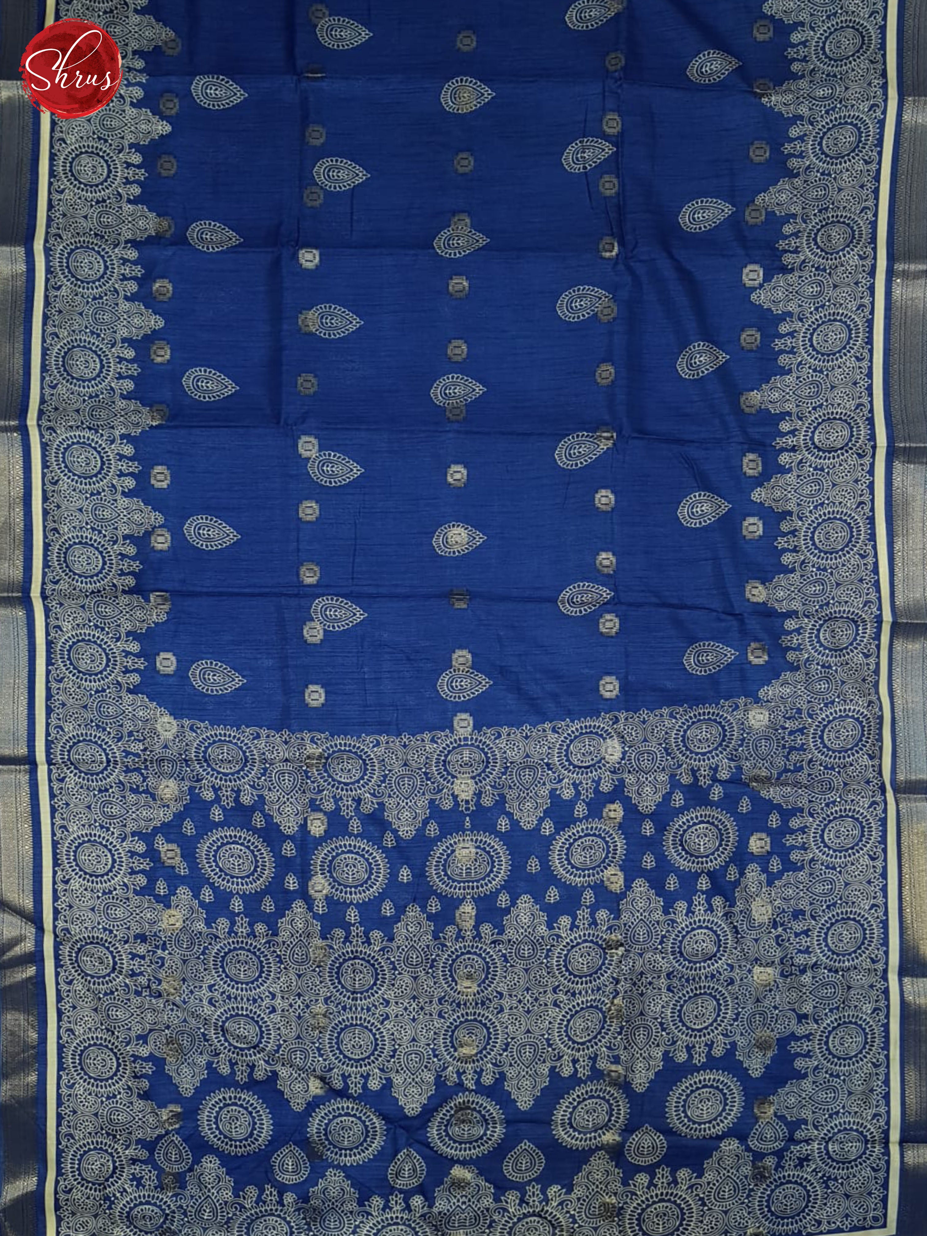 Blue(Single Tone) - Semi crepe Saree - Shop on ShrusEternity.com