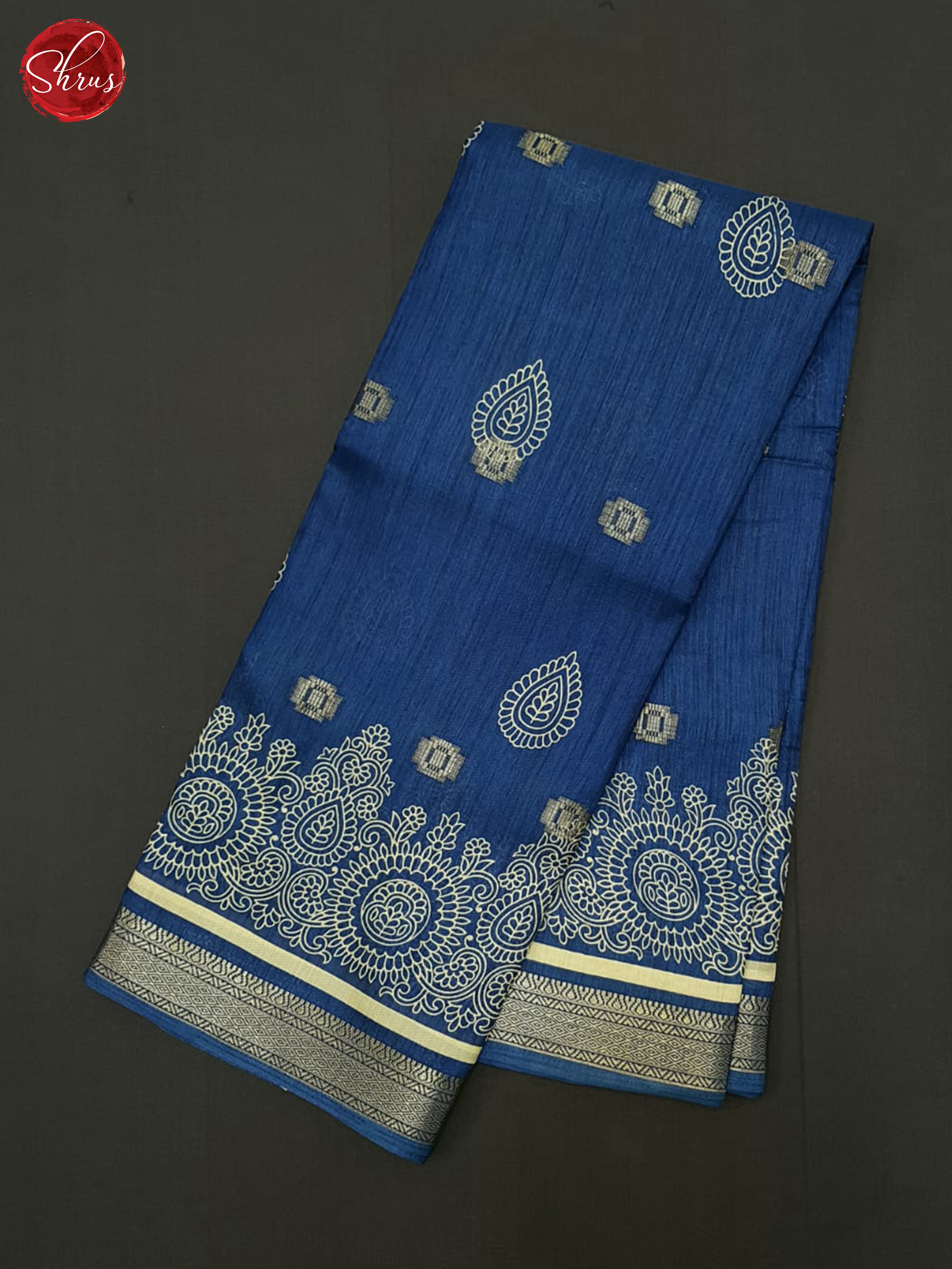 Blue(Single Tone) - Semi crepe Saree - Shop on ShrusEternity.com