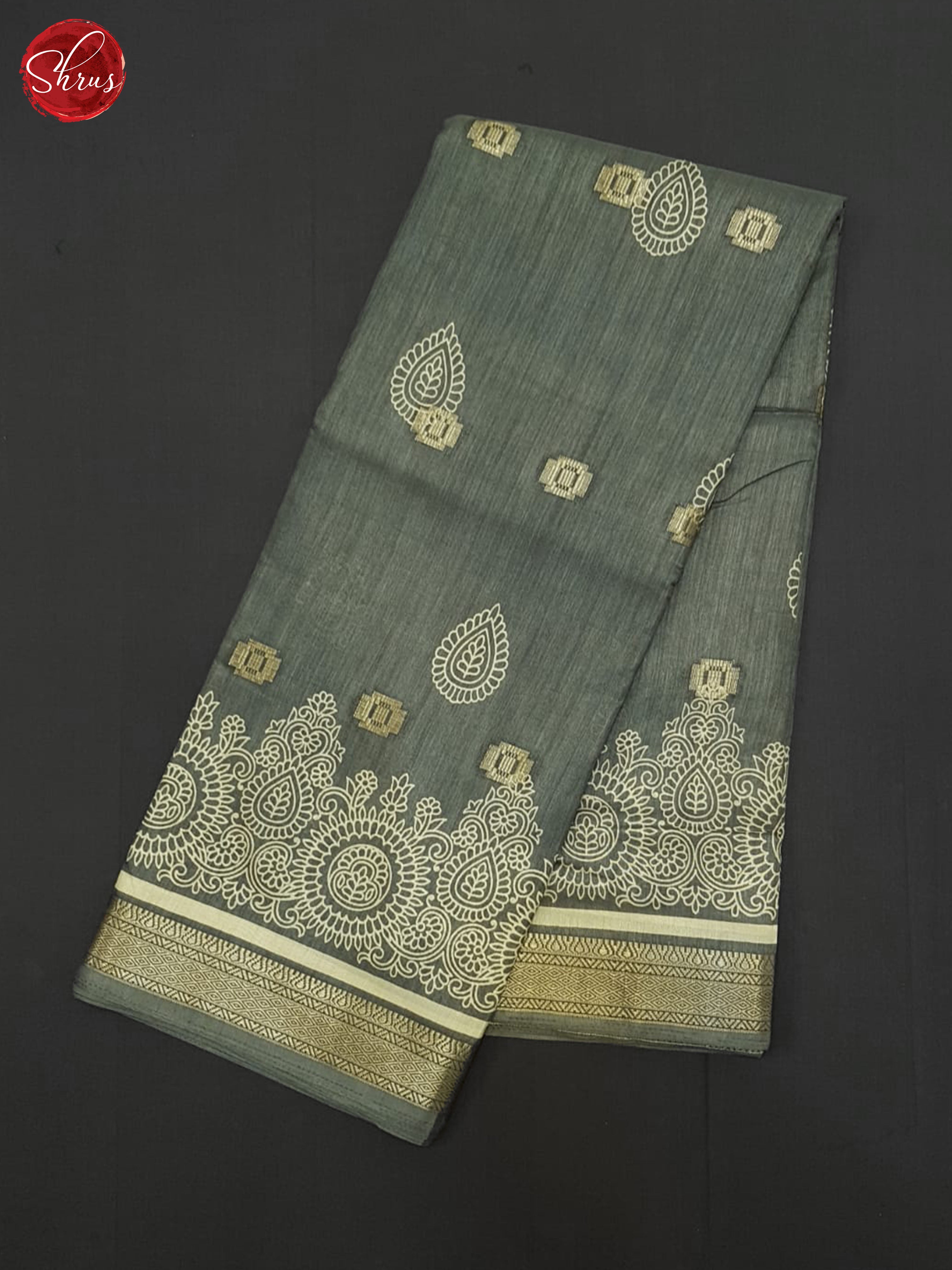 Grey(Single Tone) - Semi crepe Saree - Shop on ShrusEternity.com