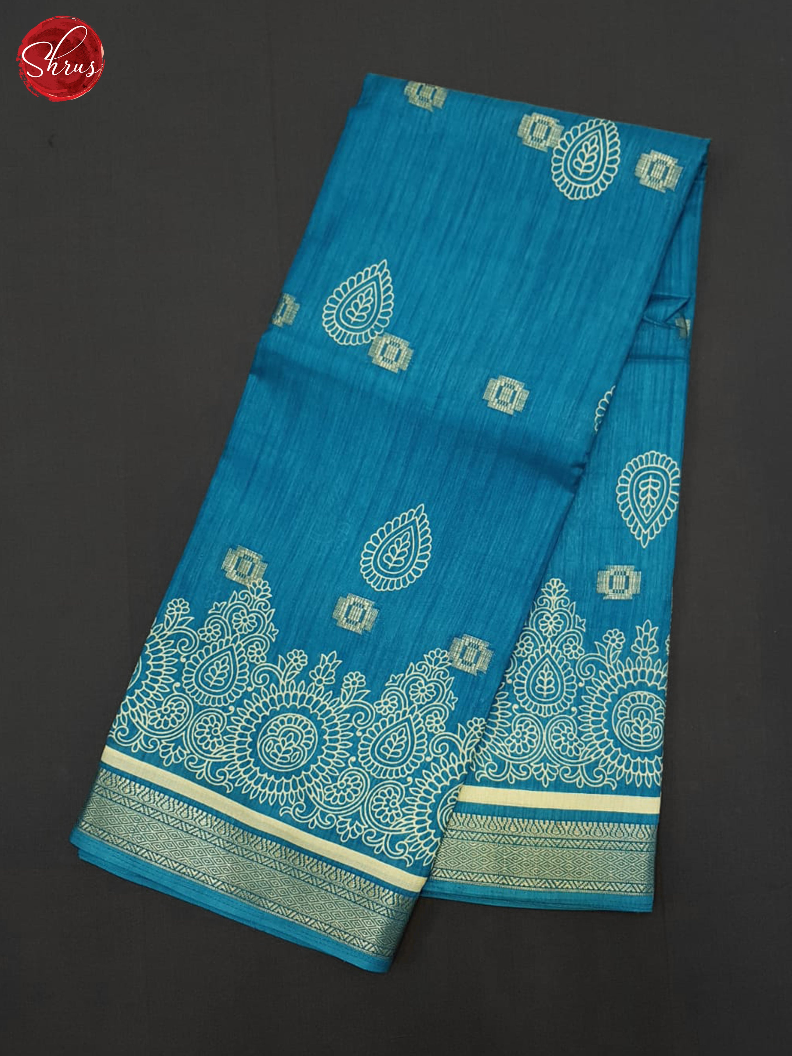 Blue(Single Tone) - Semi Crepe Saree - Shop on ShrusEternity.com