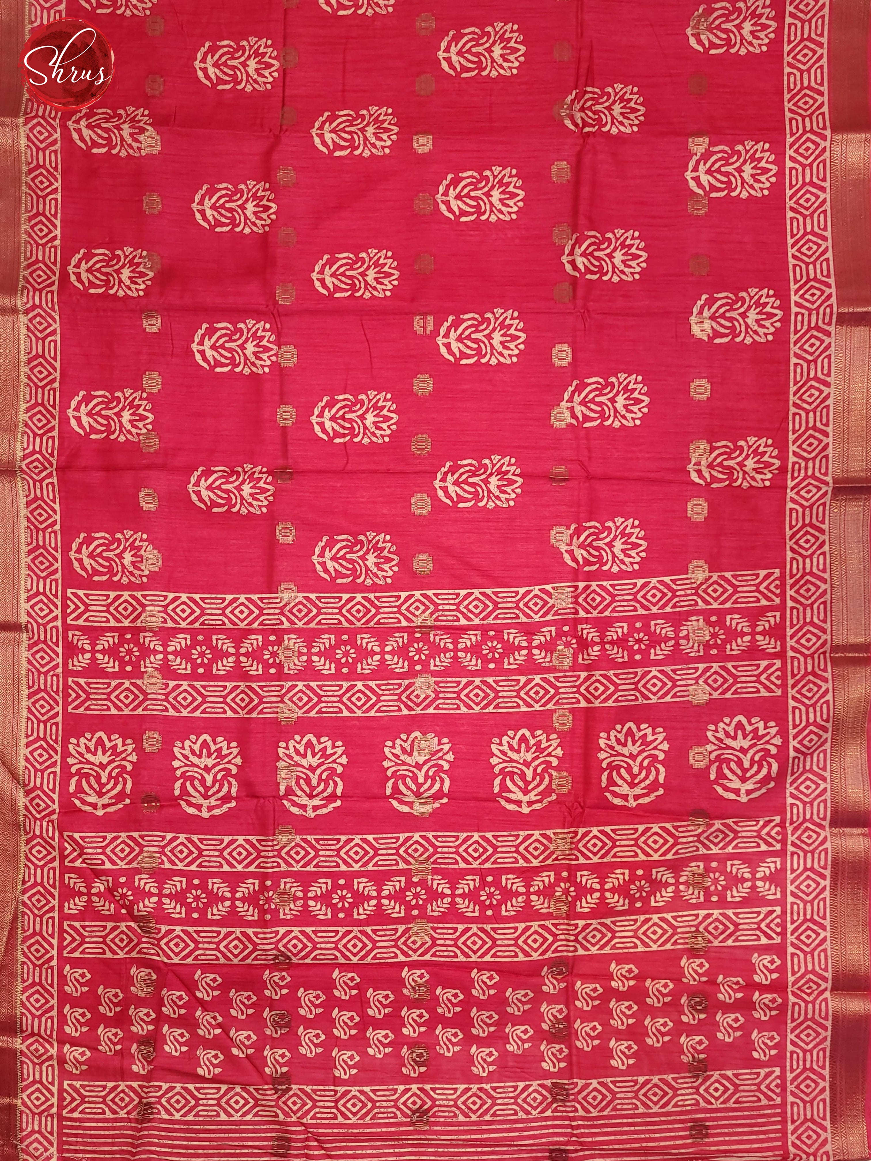 Pink(Single Tone) - Semi Crepe Saree - Shop on ShrusEternity.com