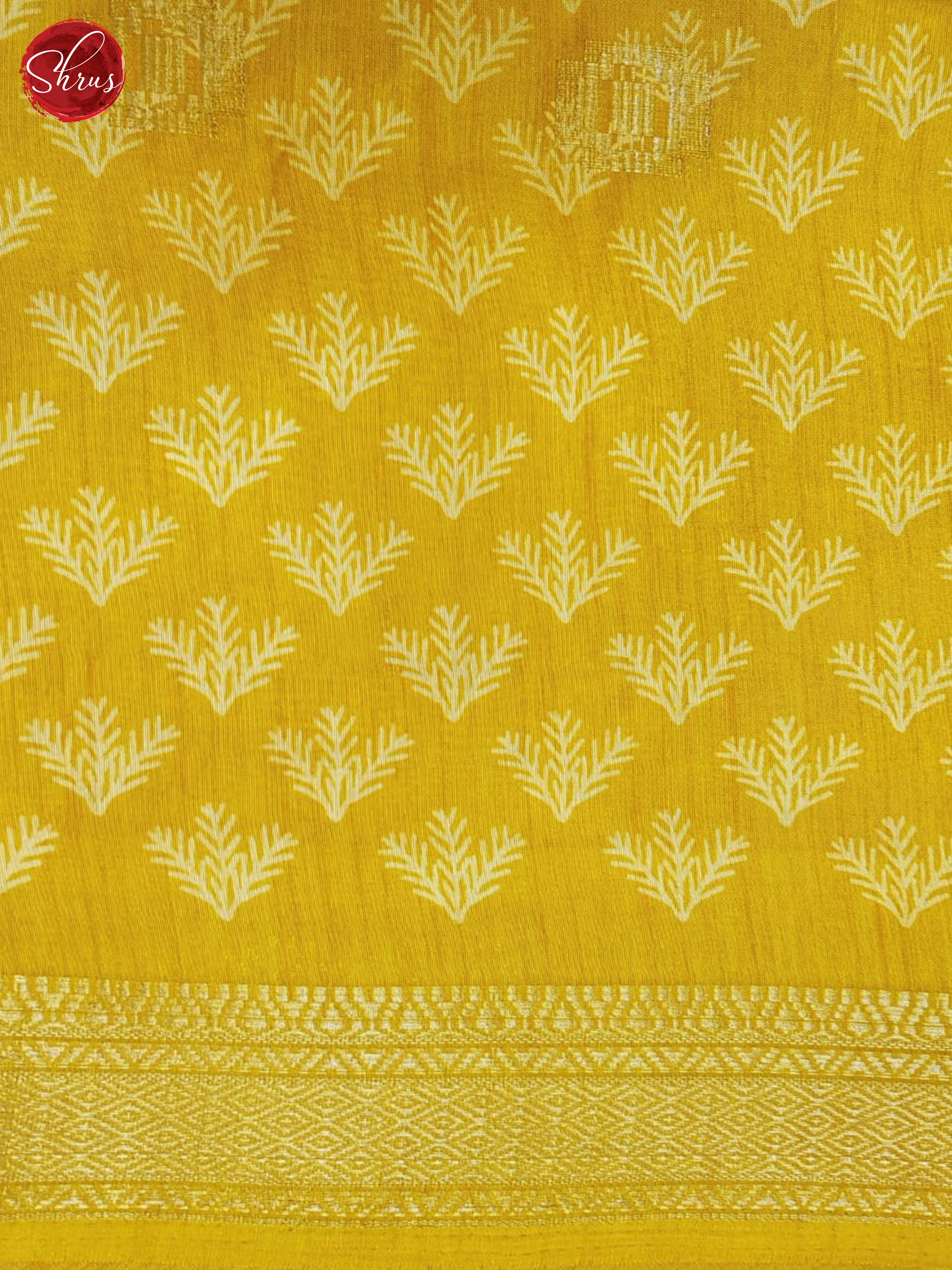 Yellow(SIngle Tone) - Semi Crepe Saree - Shop on ShrusEternity.com