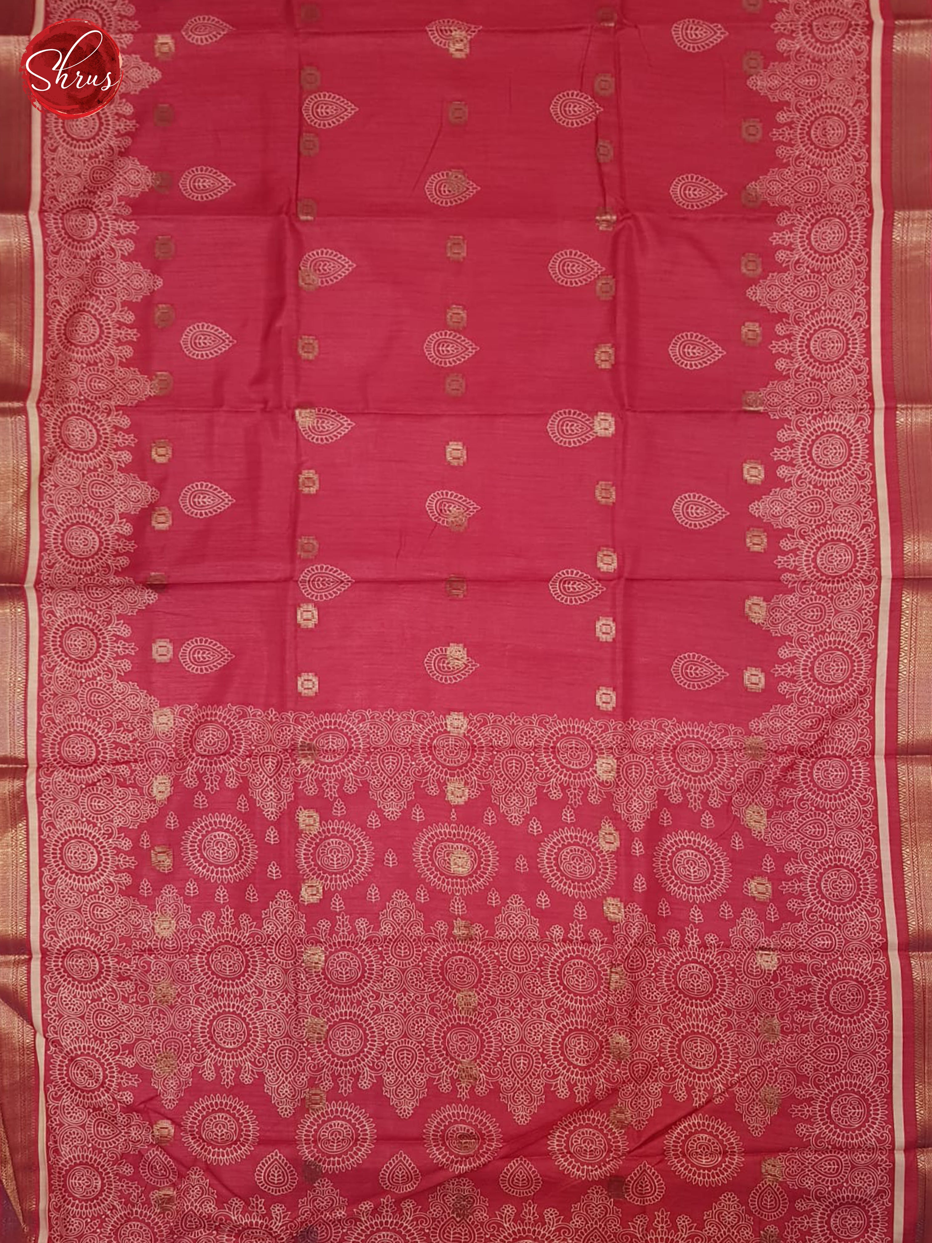 Pink(Single Tone) - Semi Crepe Saree - Shop on ShrusEternity.com
