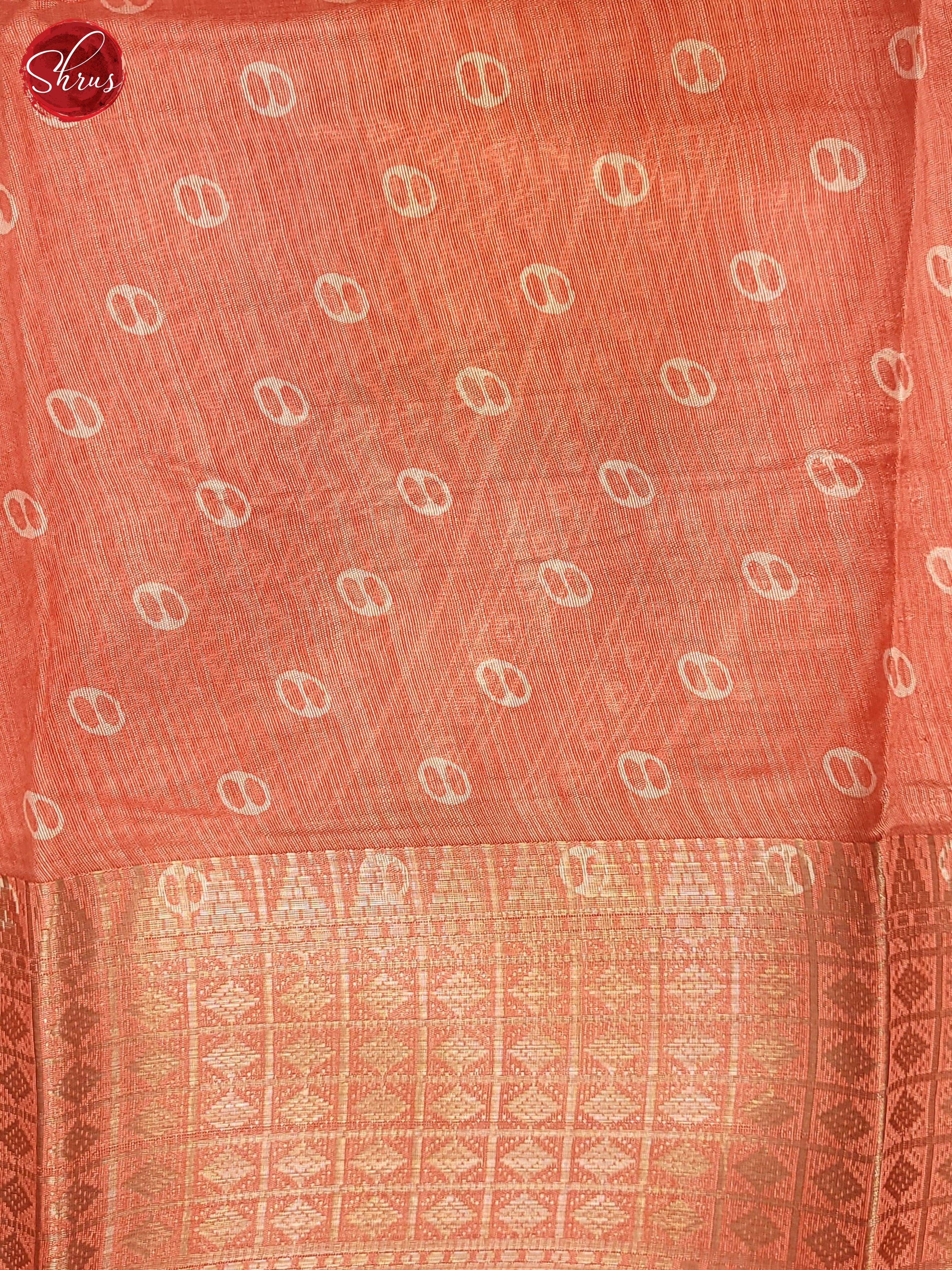 Peach(Single tone) - Semi Crepe Saree - Shop on ShrusEternity.com