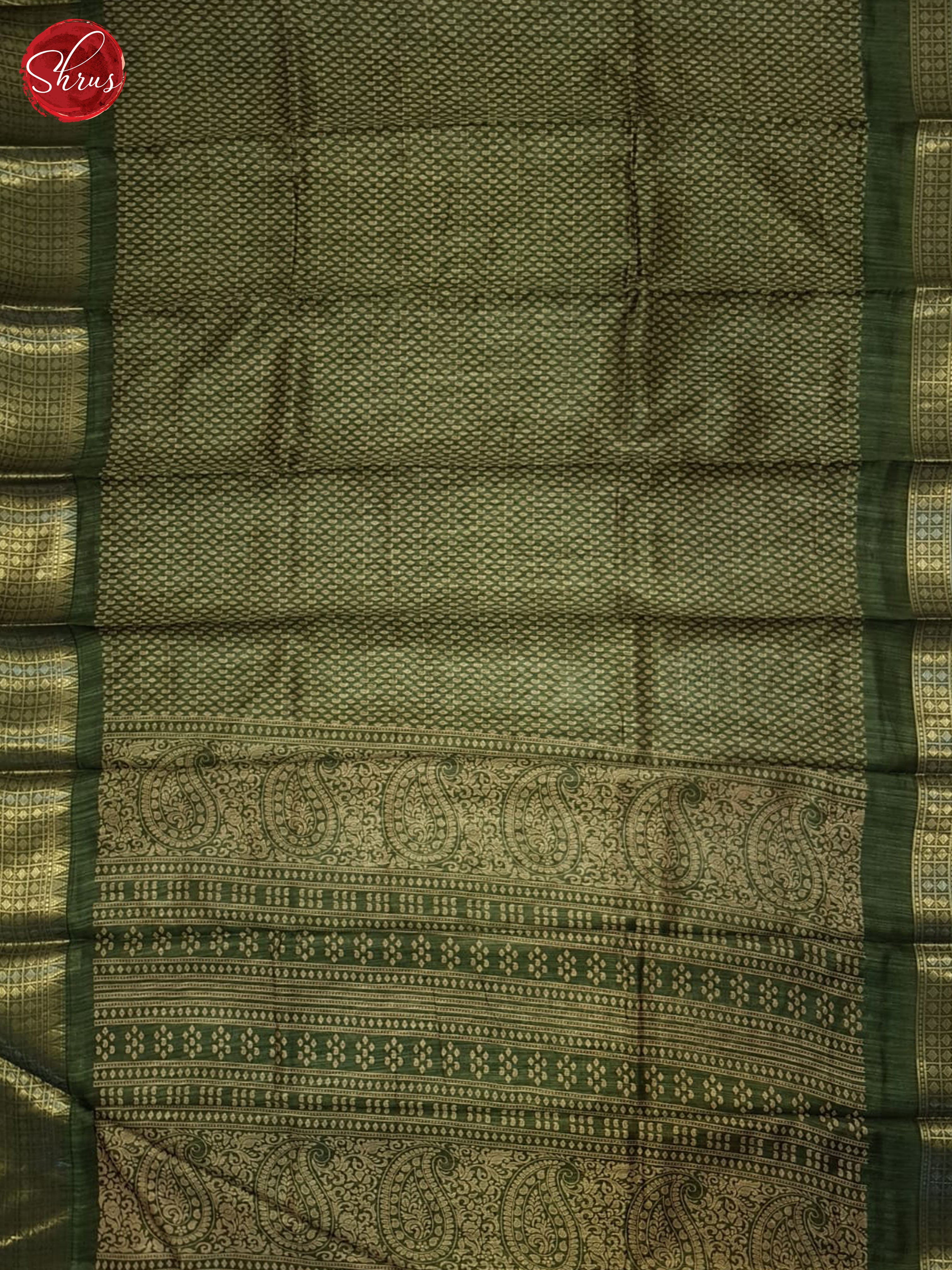 Green(Single Tone) - Semi Crepe Saree - Shop on ShrusEternity.com