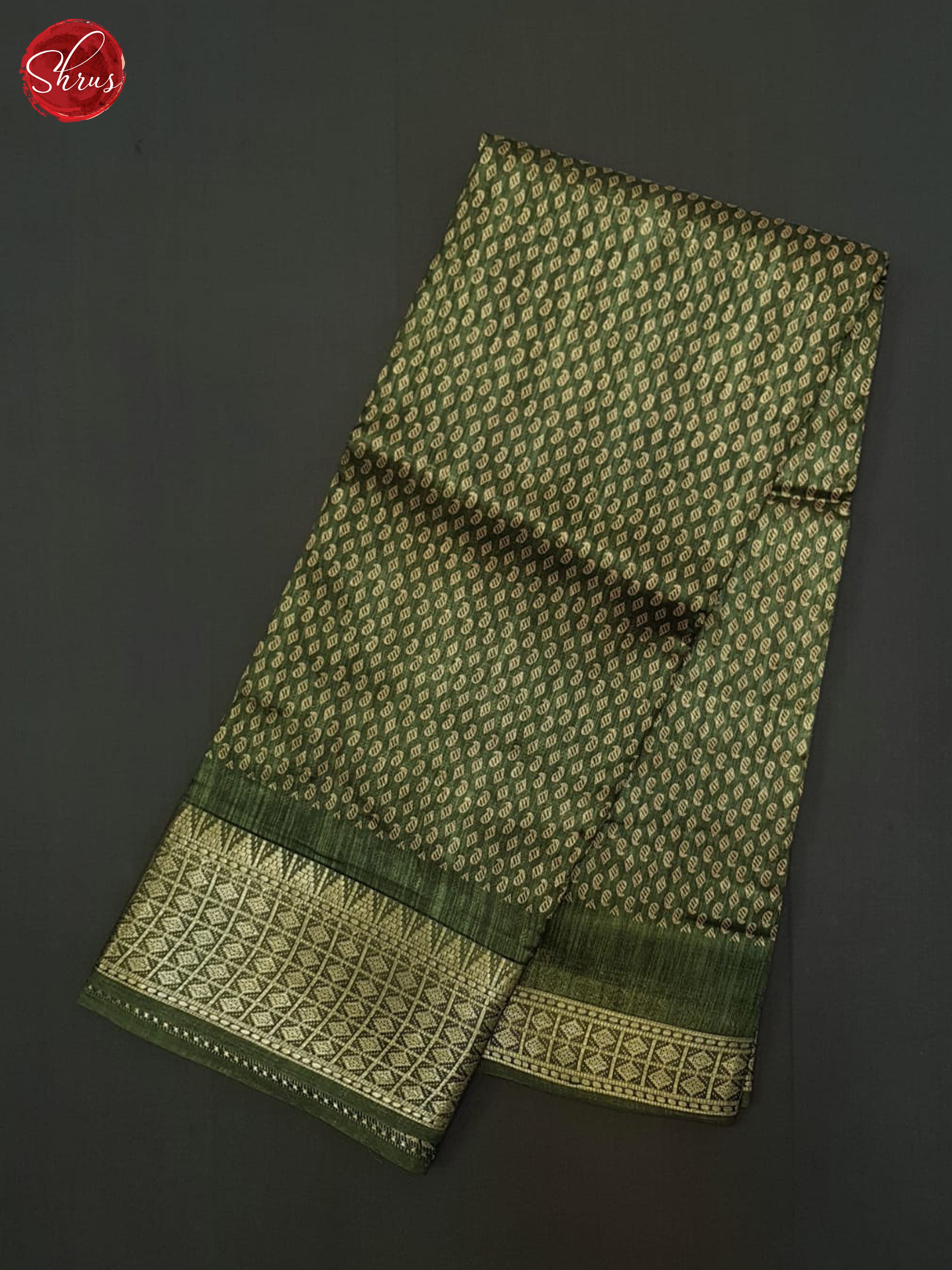 Green(Single Tone) - Semi Crepe Saree - Shop on ShrusEternity.com