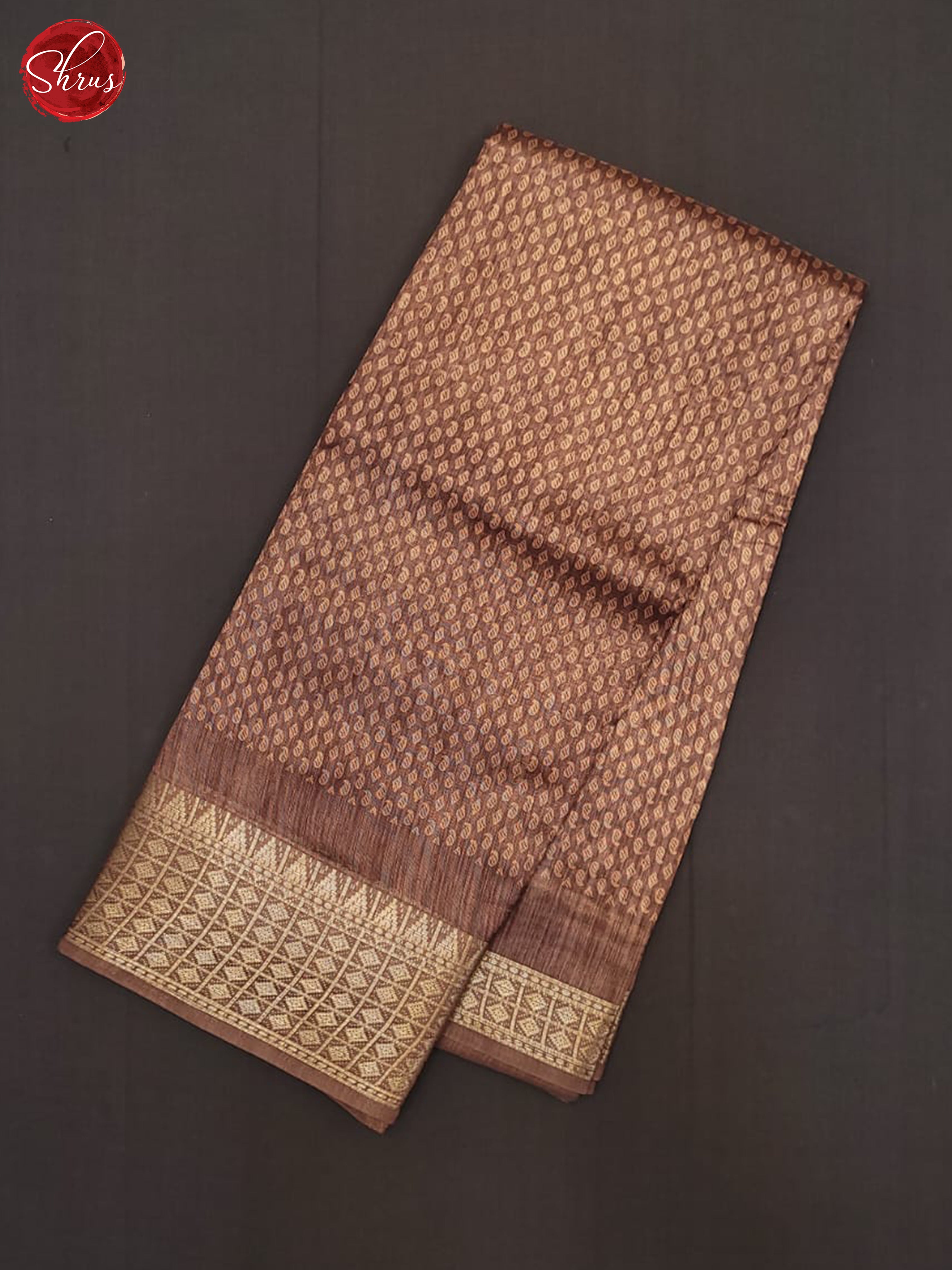 Brown(single tone)-semi crepe saree - Shop on ShrusEternity.com