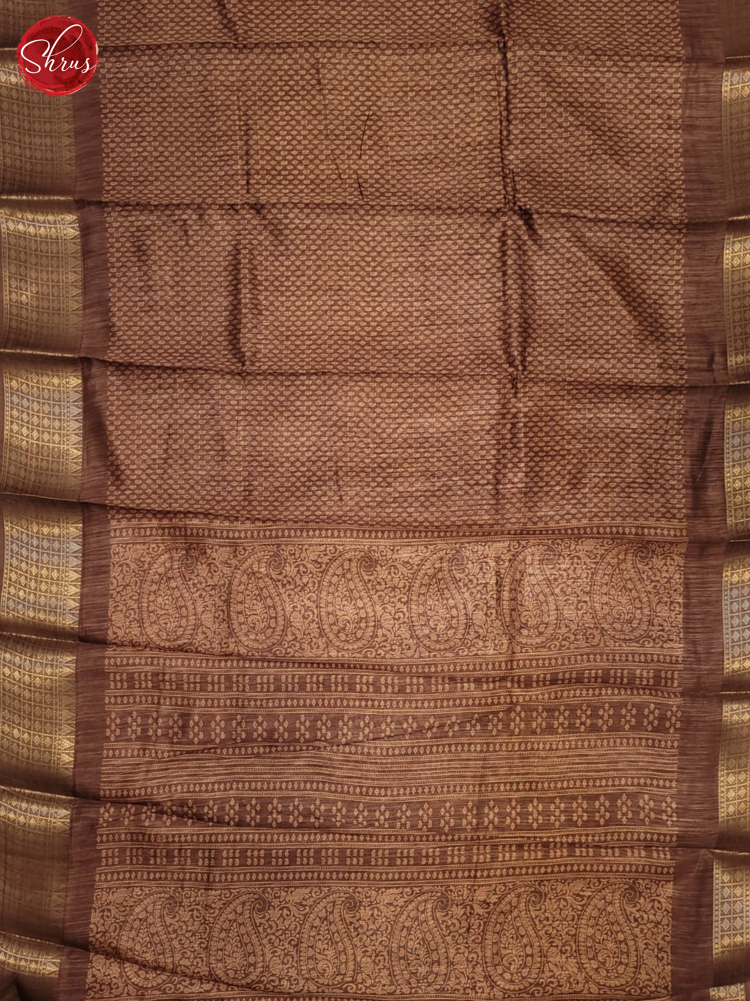 Brown(single tone)-semi crepe saree - Shop on ShrusEternity.com