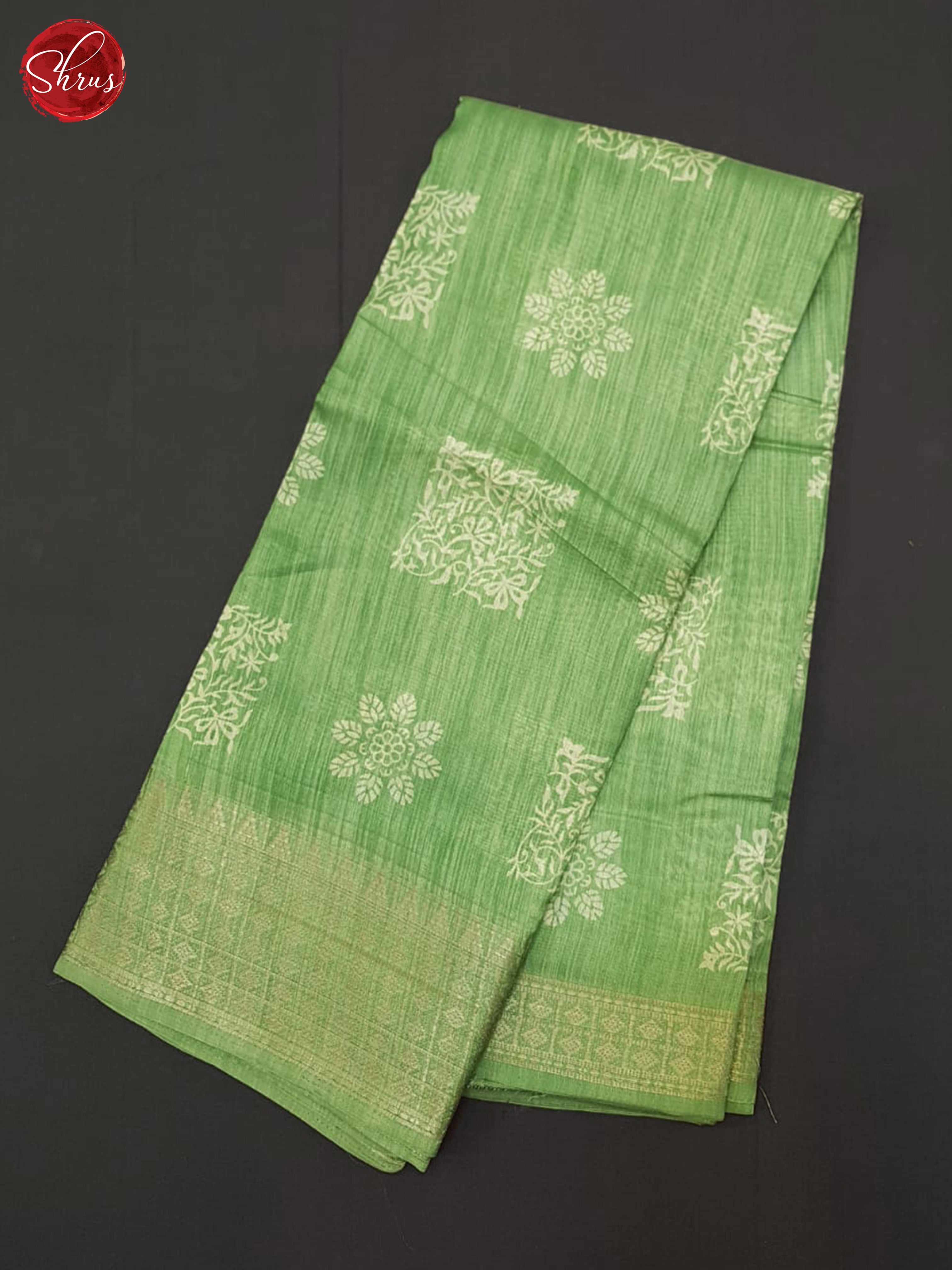 Green(Single Tone) - Semi Crepe Saree - Shop on ShrusEternity.com