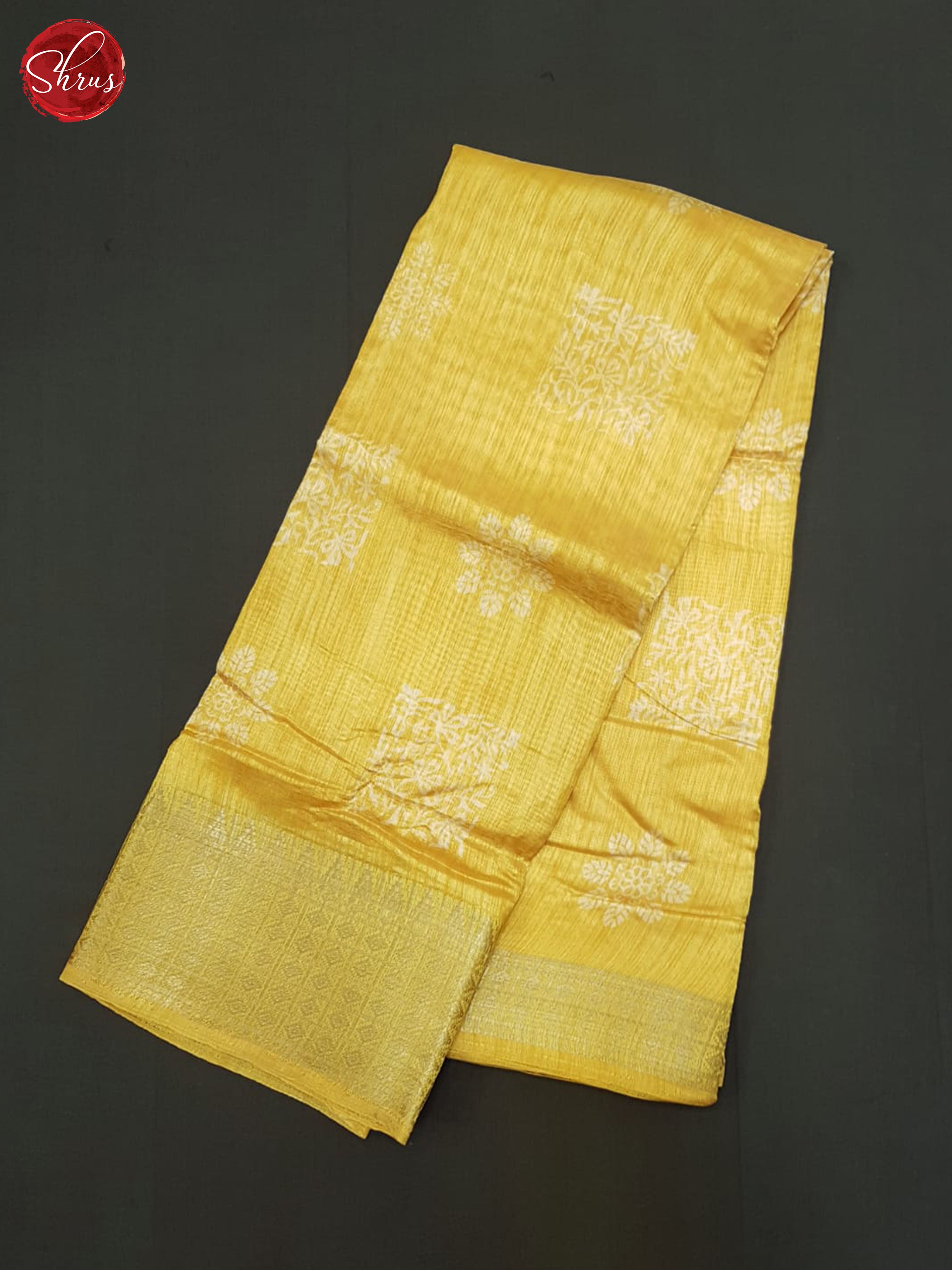 Yellow(Single Tone)- Semi crepe Saree - Shop on ShrusEternity.com