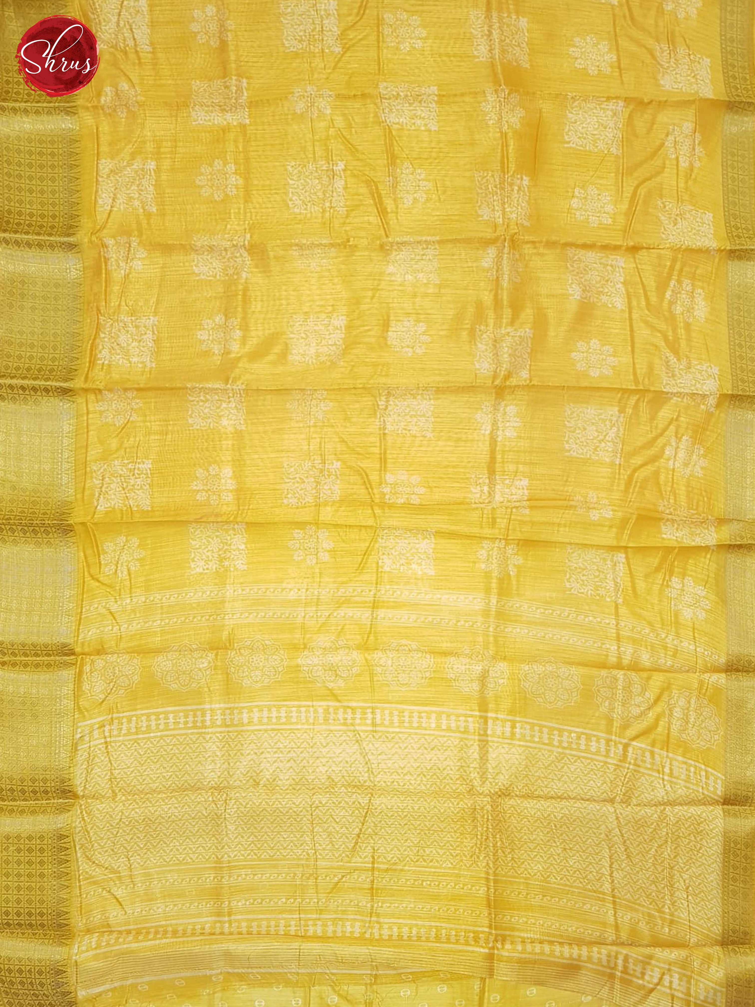 Yellow(Single Tone)- Semi crepe Saree - Shop on ShrusEternity.com