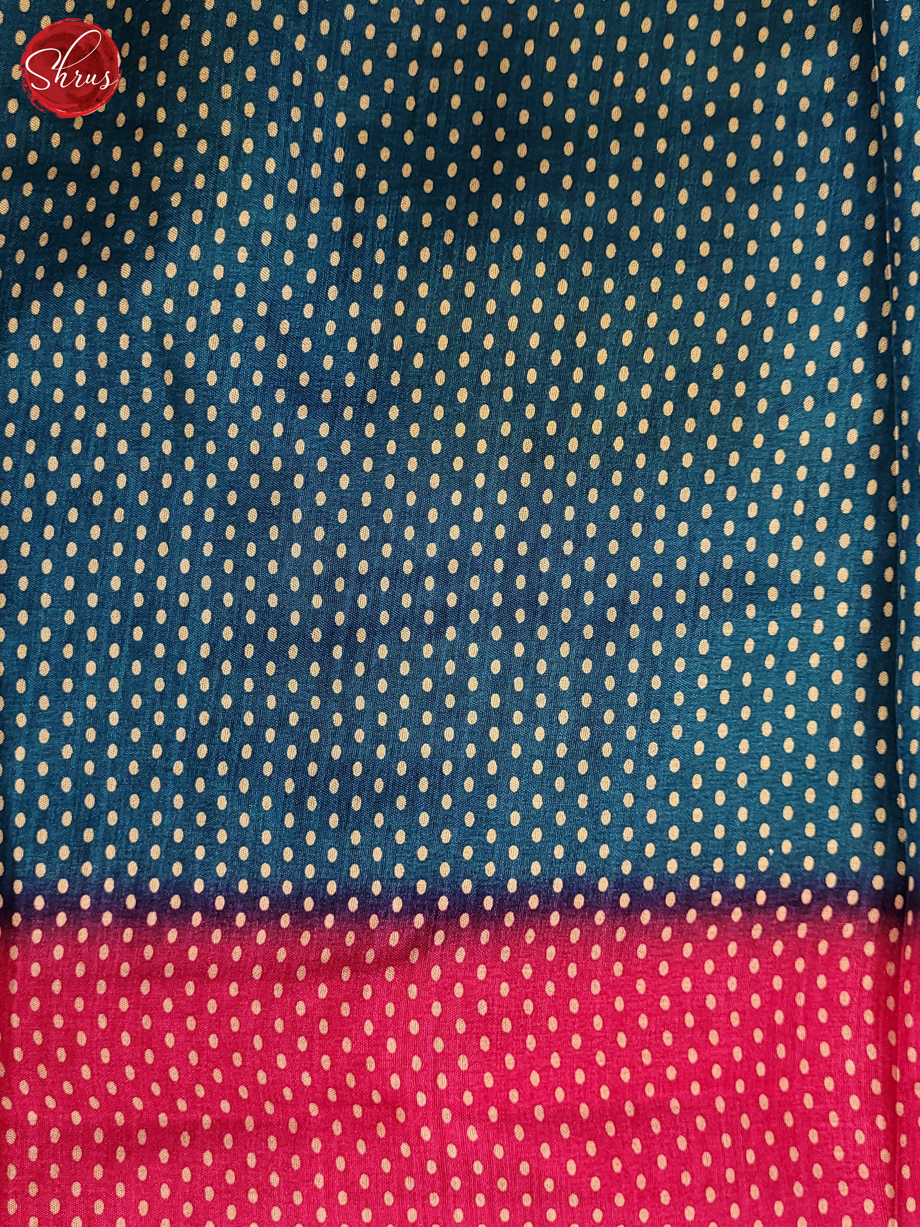 Blue & Pink - Semi Crepe Saree - Shop on ShrusEternity.com