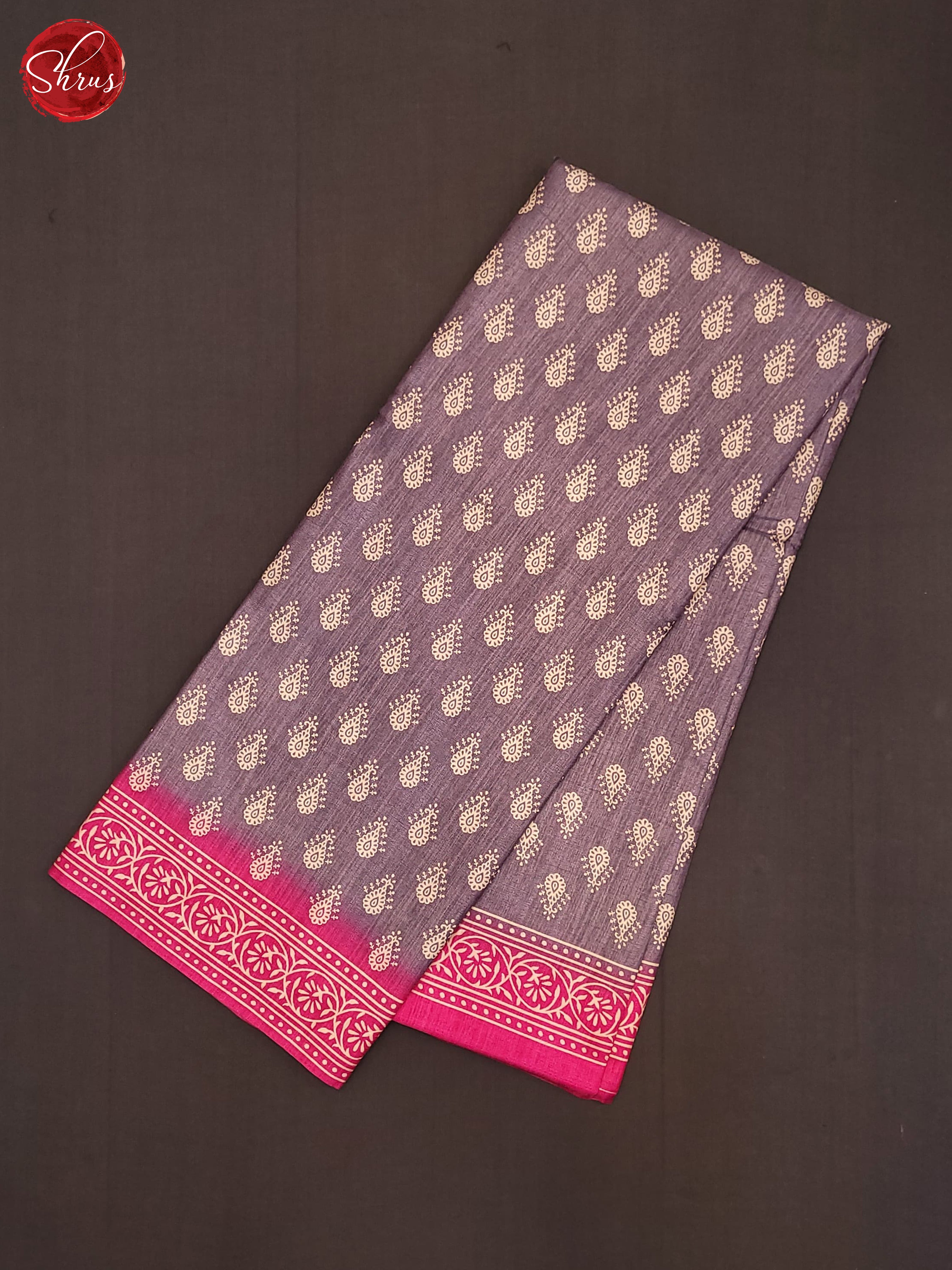 Mild Lavender & Pink - Semi Crepe Saree - Shop on ShrusEternity.com