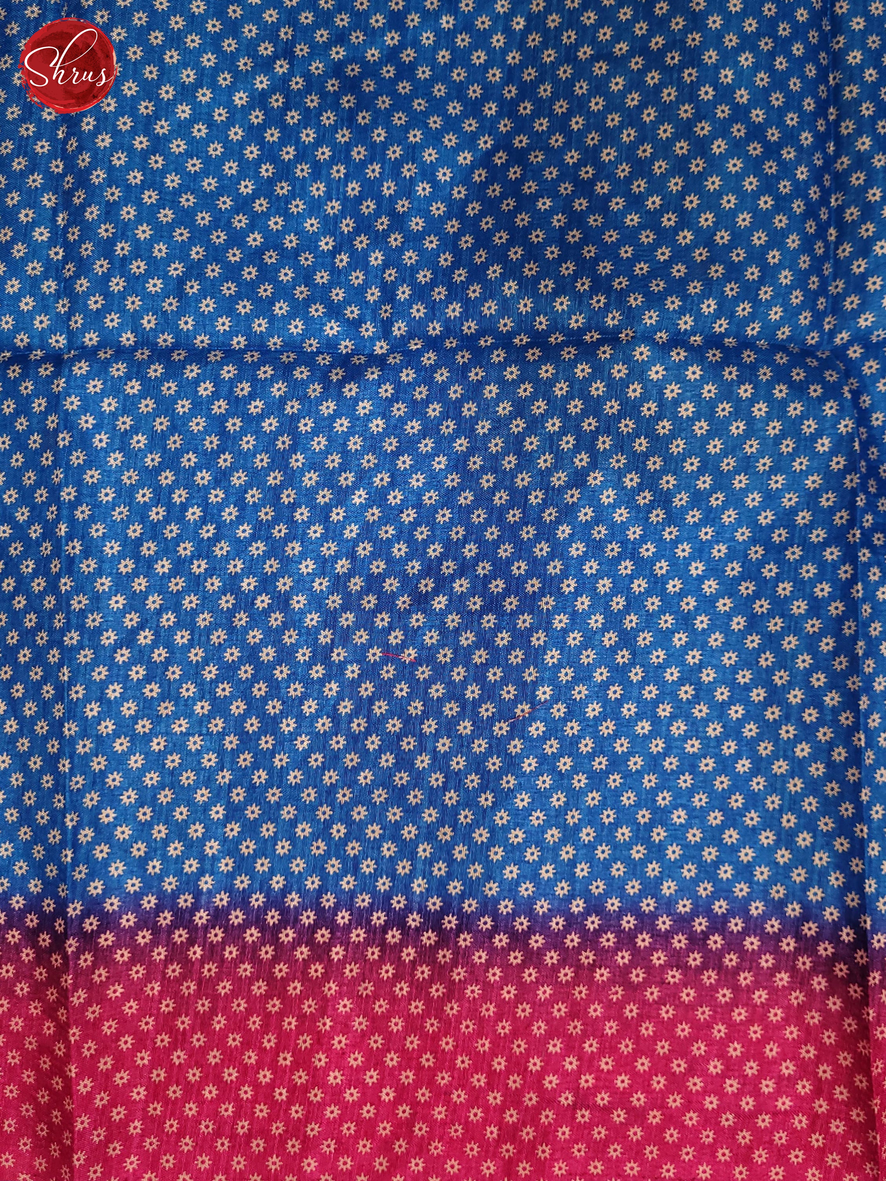 Blue & Pink- Semi Crepe Saree - Shop on ShrusEternity.com
