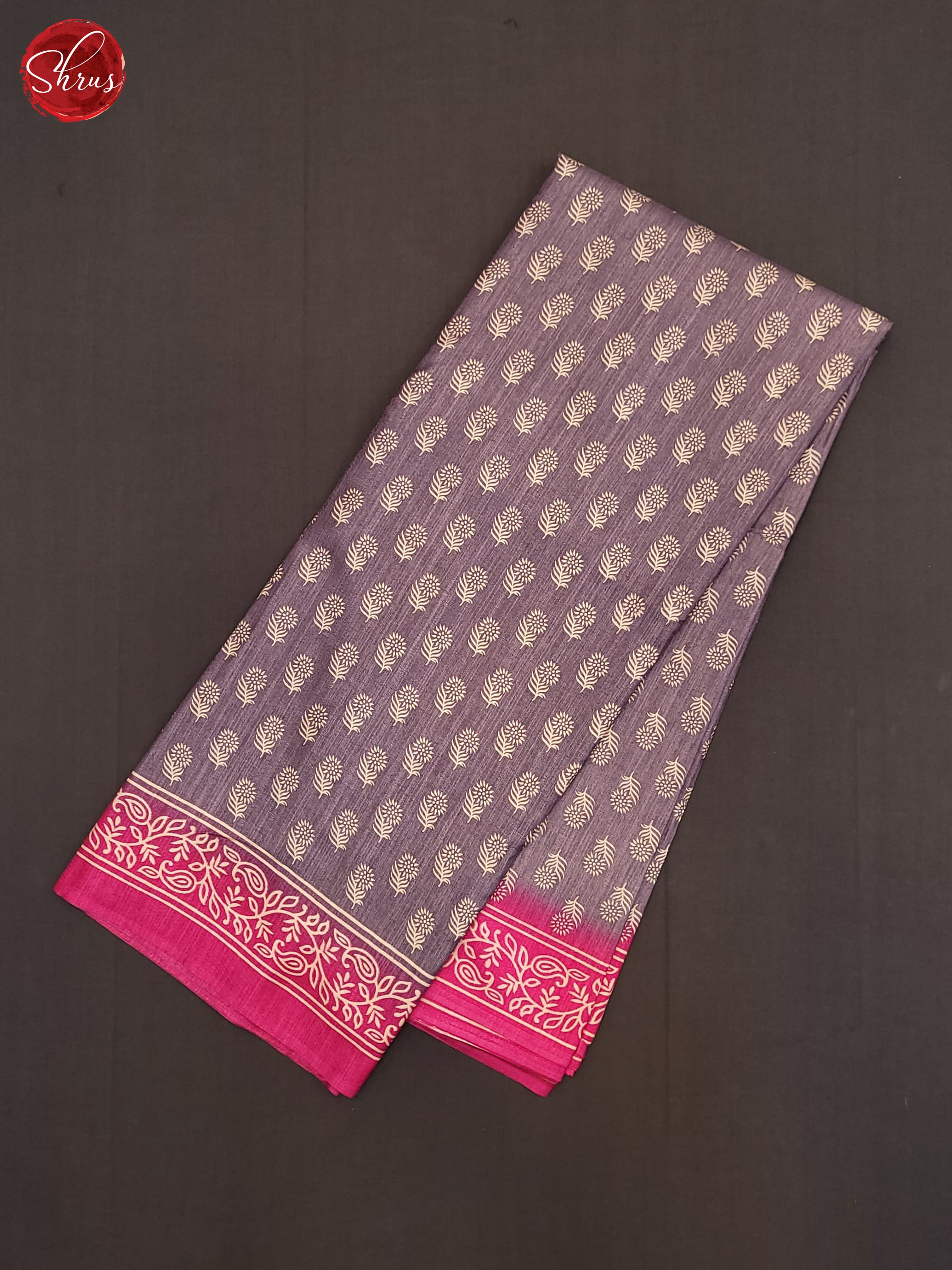 Mild Lavender & Pink - Semi Crepe Saree - Shop on ShrusEternity.com