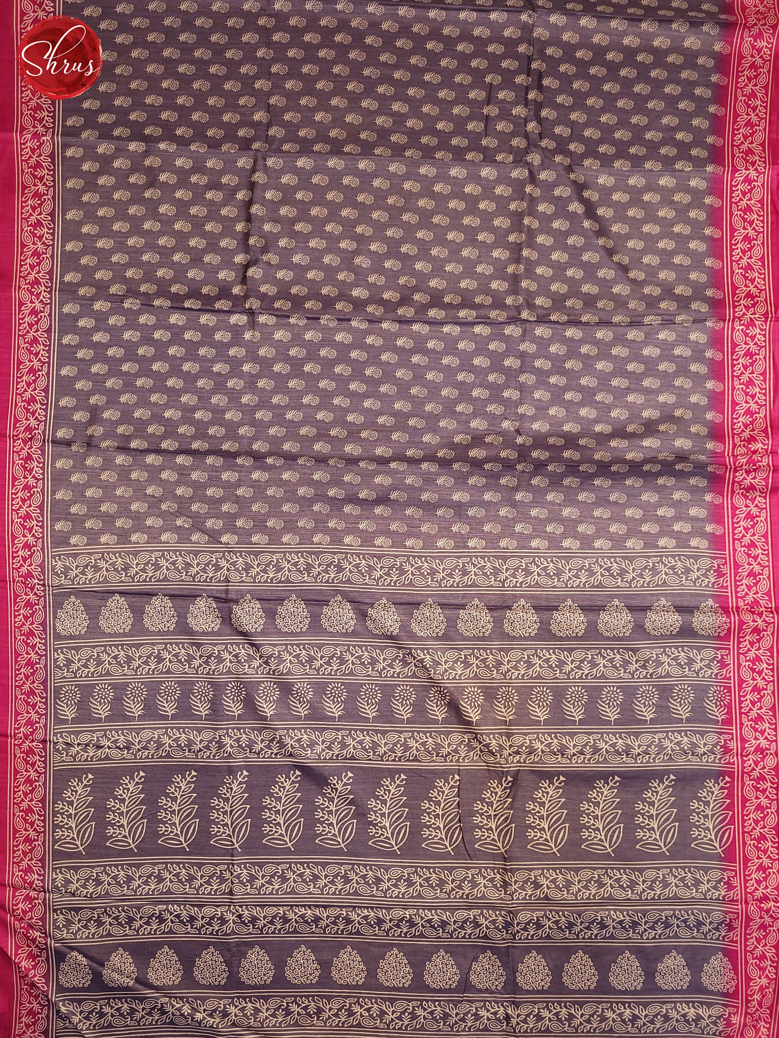 Mild Lavender & Pink - Semi Crepe Saree - Shop on ShrusEternity.com