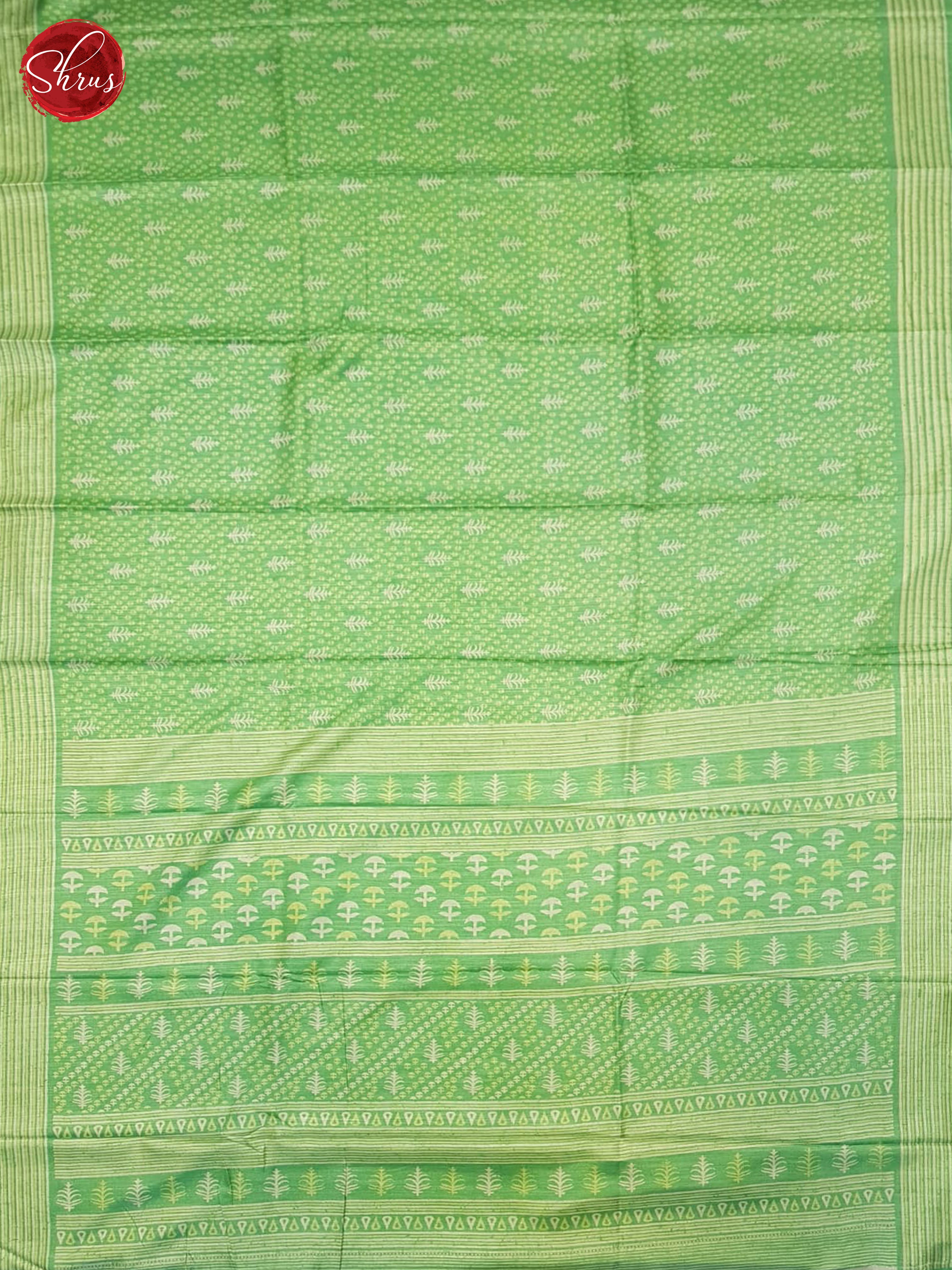 Green(Single Tone) - Semi Matka Saree - Shop on ShrusEternity.com