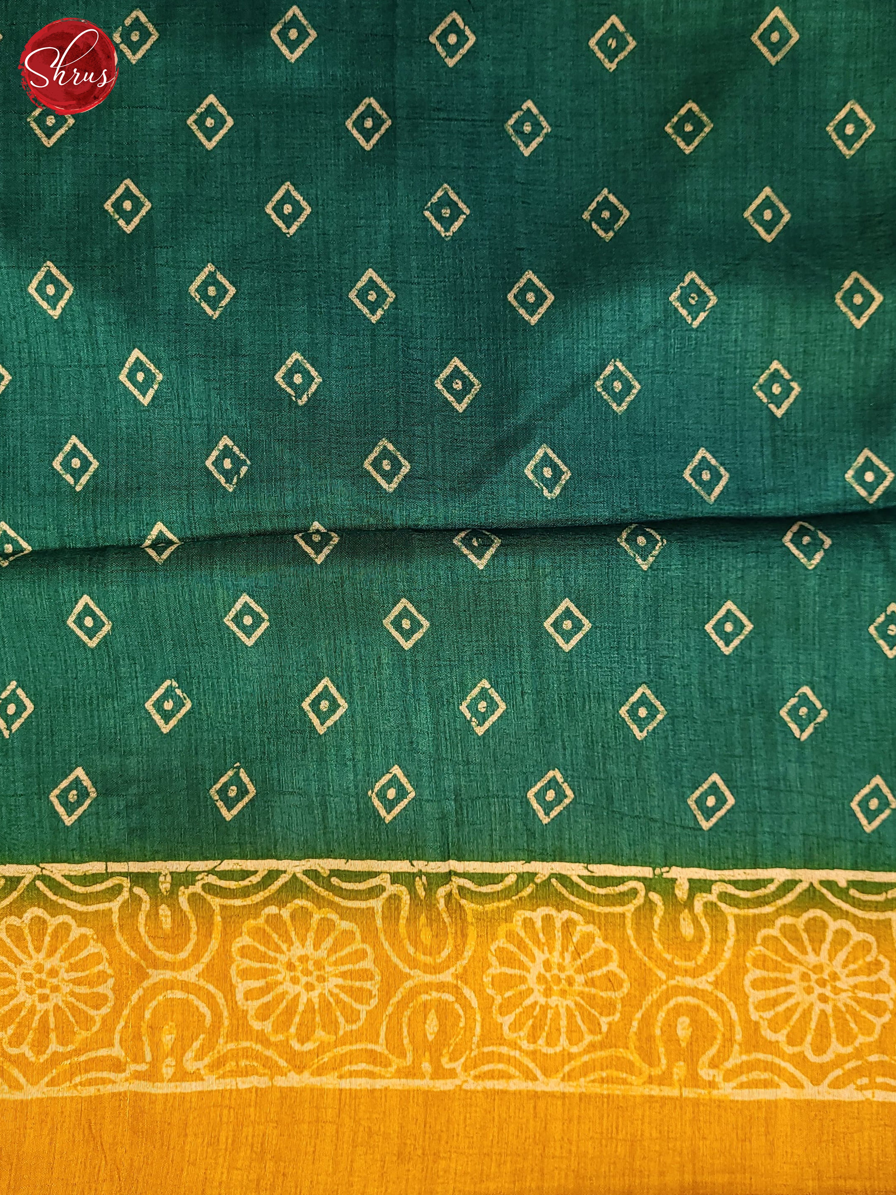 Green & Yellow - Semi Matka Saree - Shop on ShrusEternity.com