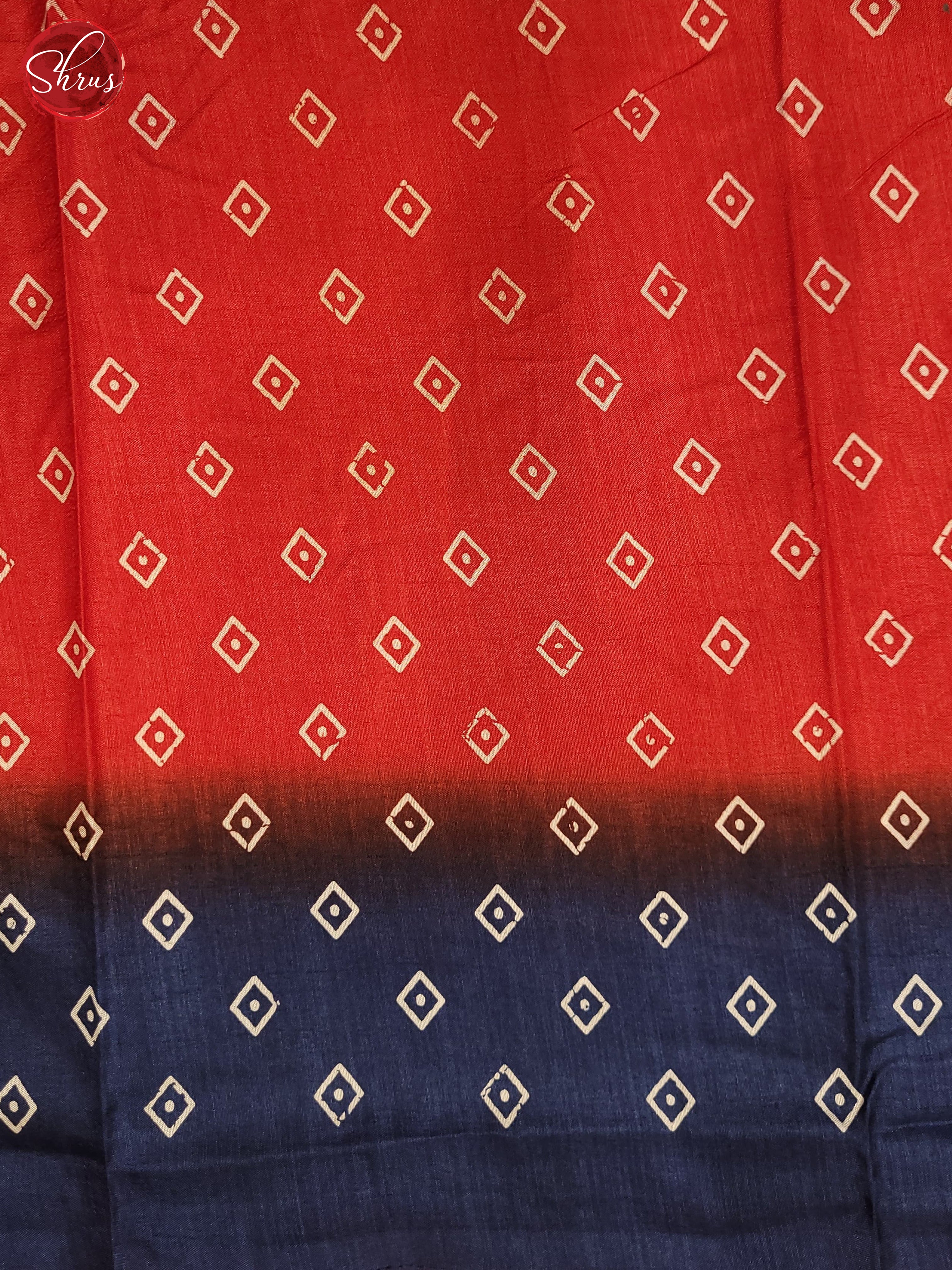 Red & Blue - Semi Matka Saree - Shop on ShrusEternity.com