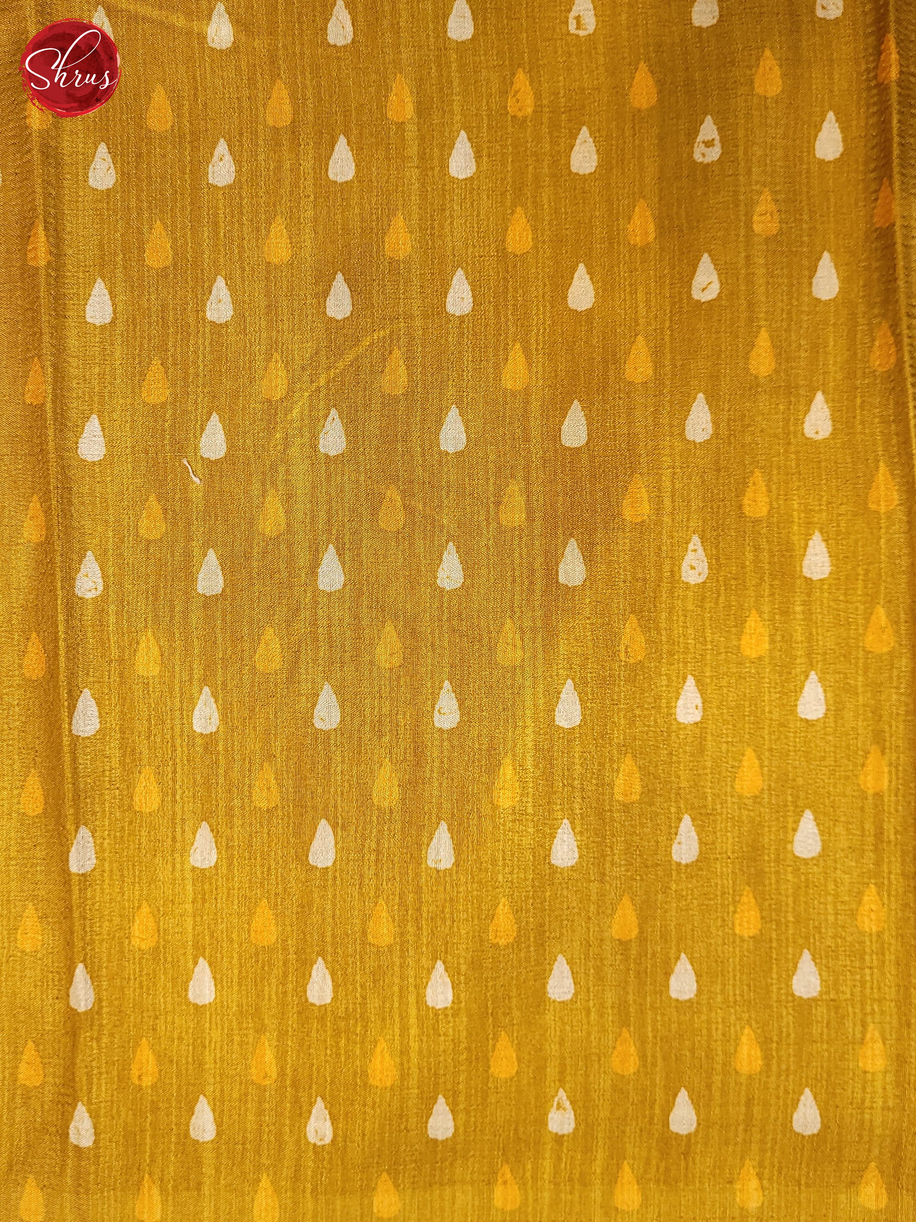 Yellow(Single Tone) - Semi Matka Saree - Shop on ShrusEternity.com