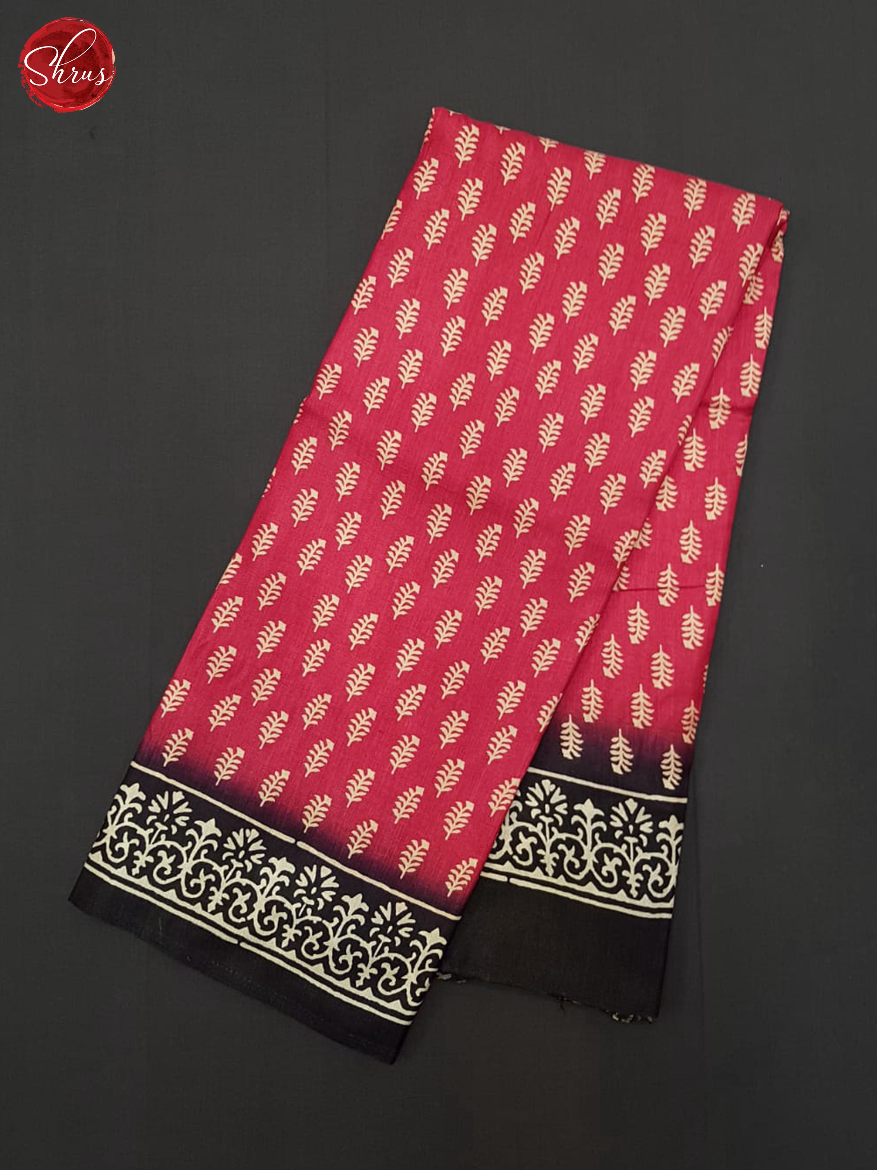 Pink & Black- Semi crepe Saree - Shop on ShrusEternity.com