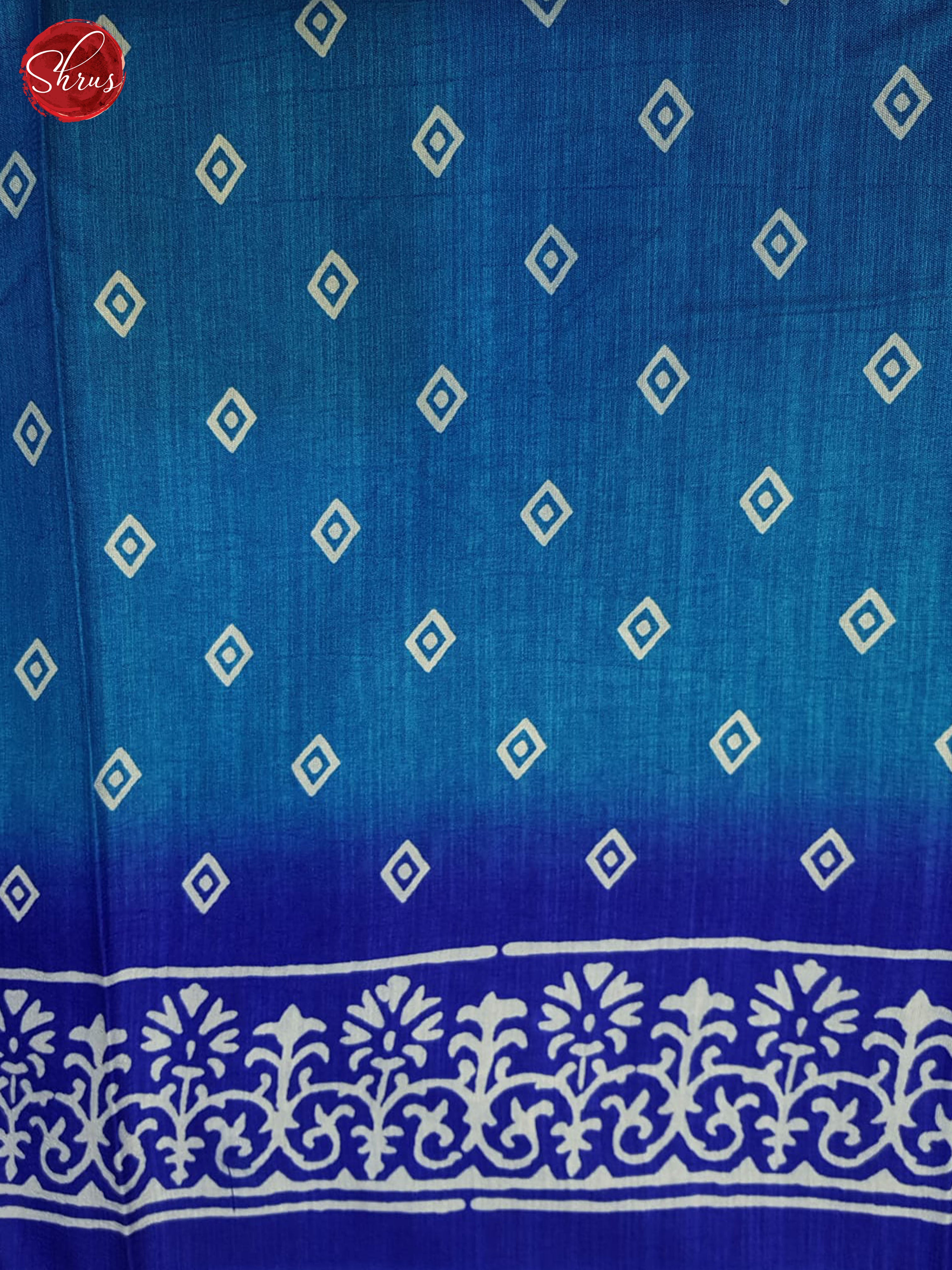 Teal & Blue - Semi crepe Saree - Shop on ShrusEternity.com