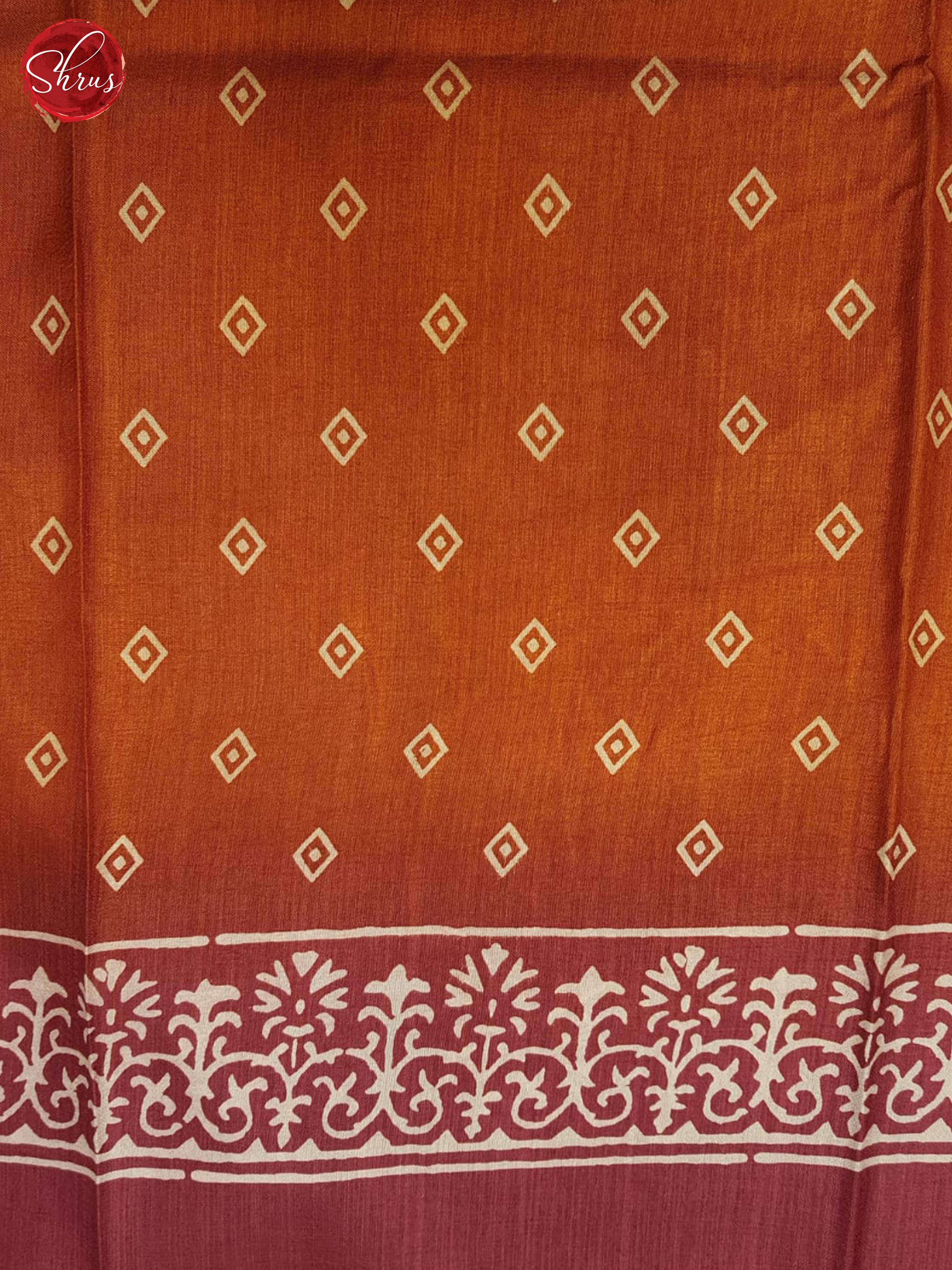 Orange & Purple- Semi crepe Saree - Shop on ShrusEternity.com