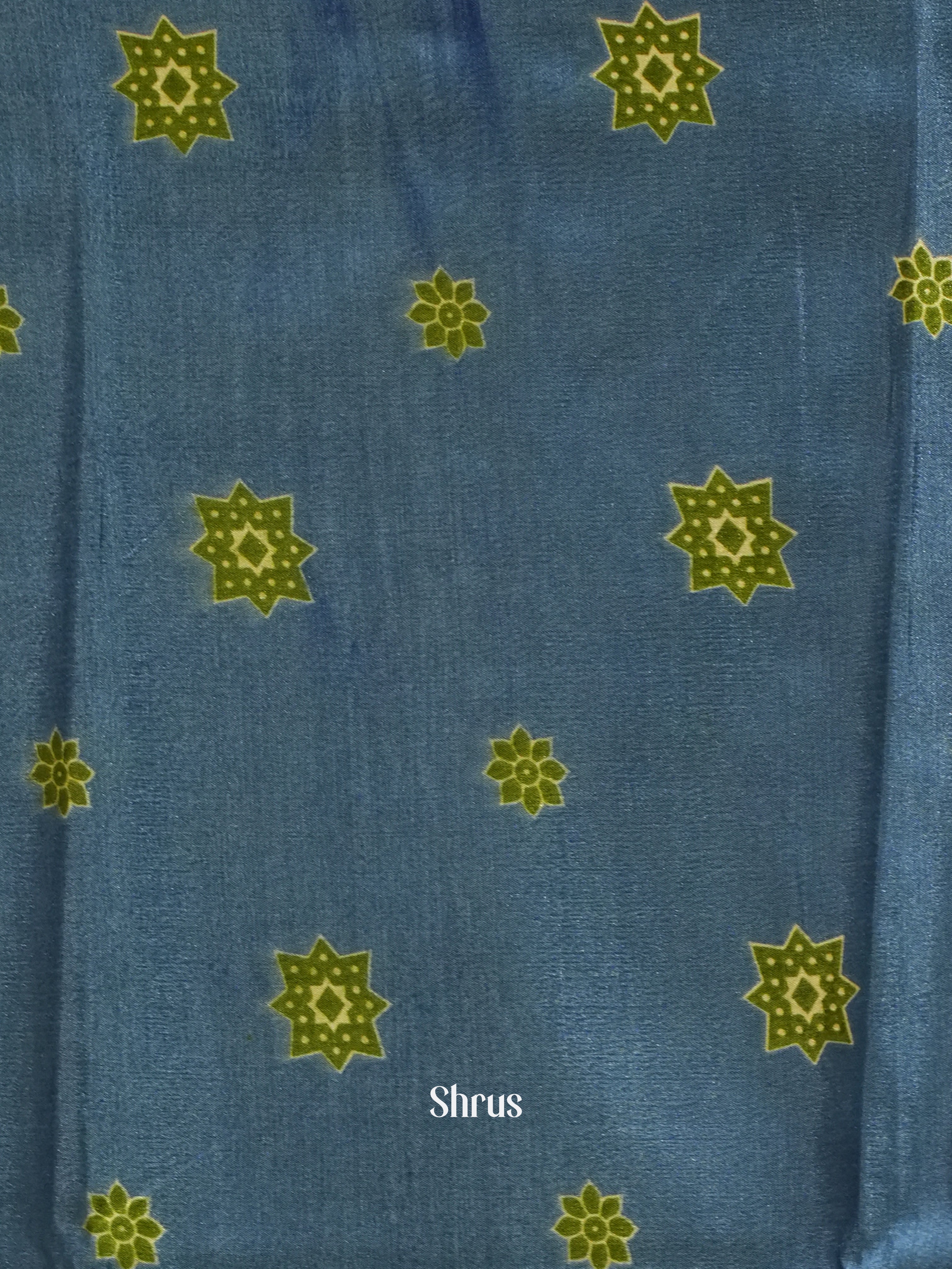 Dusty Blue (Single Tone) - Semi Crepe Saree