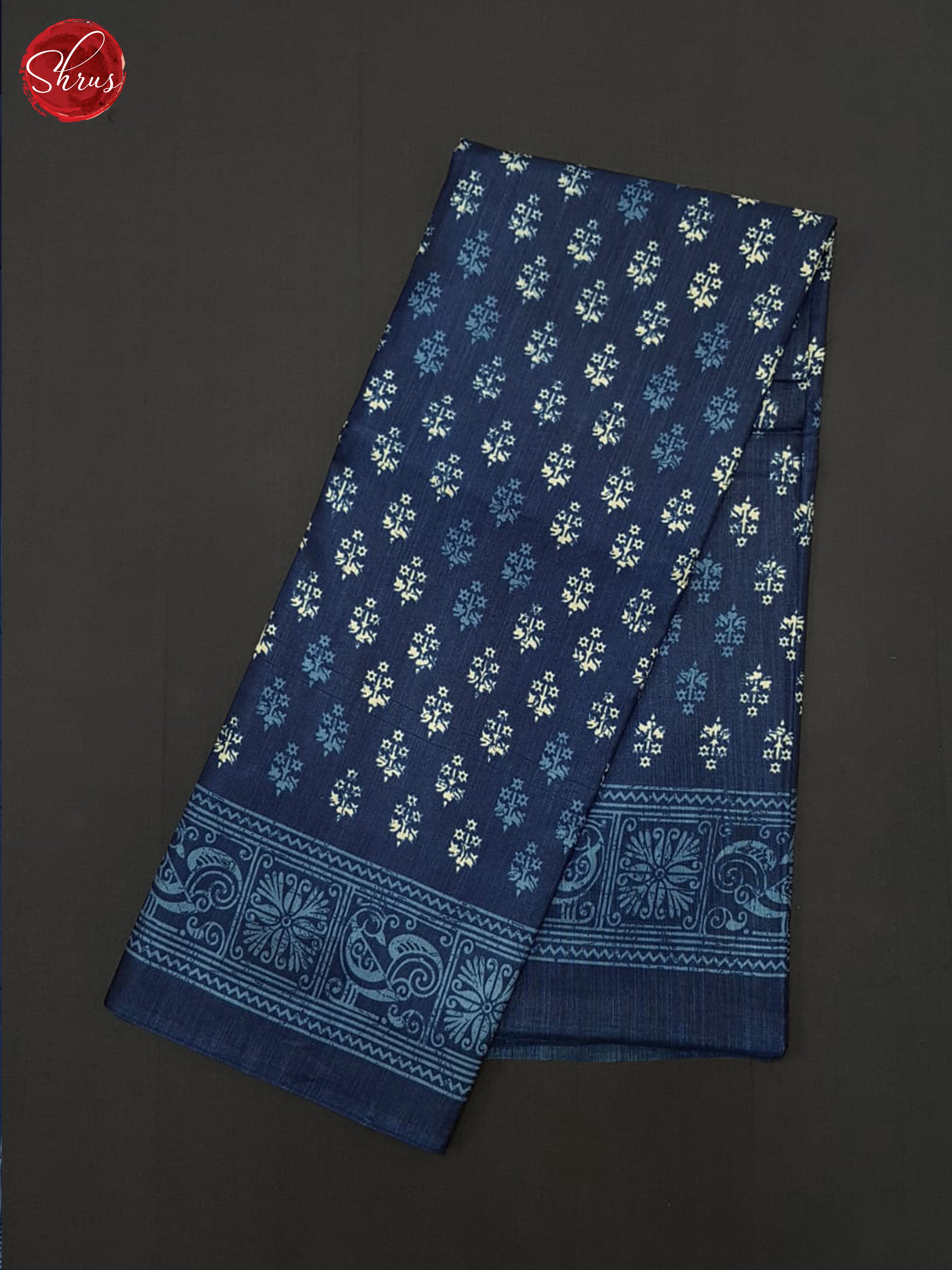 Blue(Single Tone) - Semi crepe Saree - Shop on ShrusEternity.com