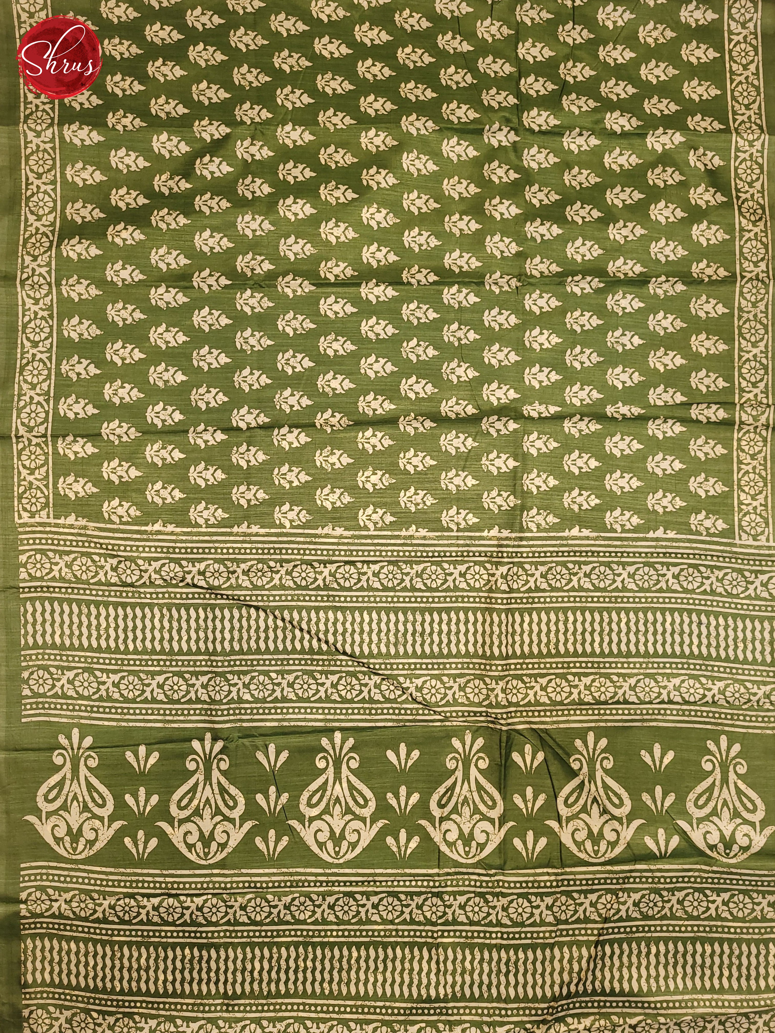 Green (Single Tone) - Semi Crepe Saree - Shop on ShrusEternity.com