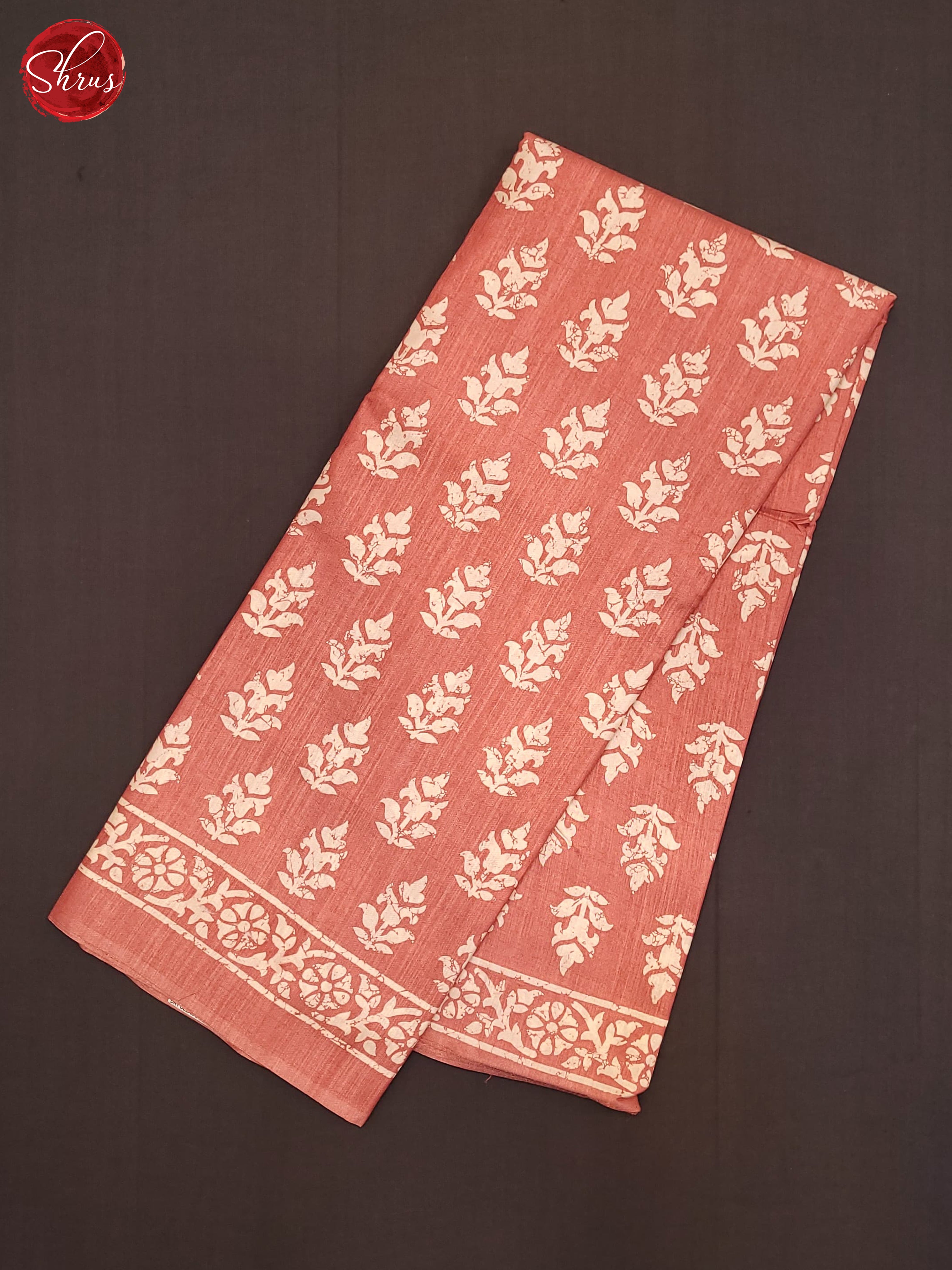 Peach(Single Tone)- Semi Crepe Saree - Shop on ShrusEternity.com