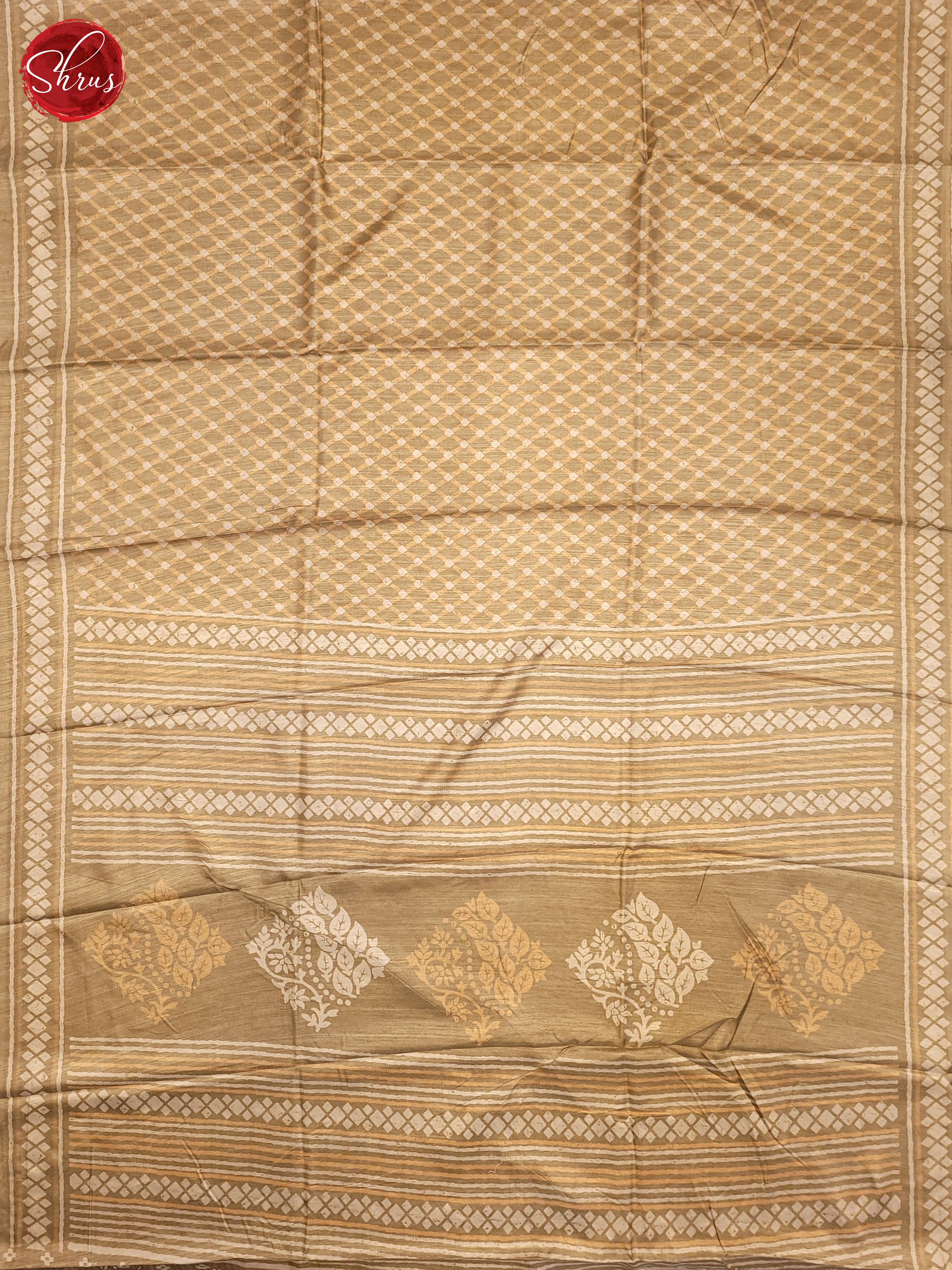 Beige(Single Tone)- Semi Crepe Saree - Shop on ShrusEternity.com