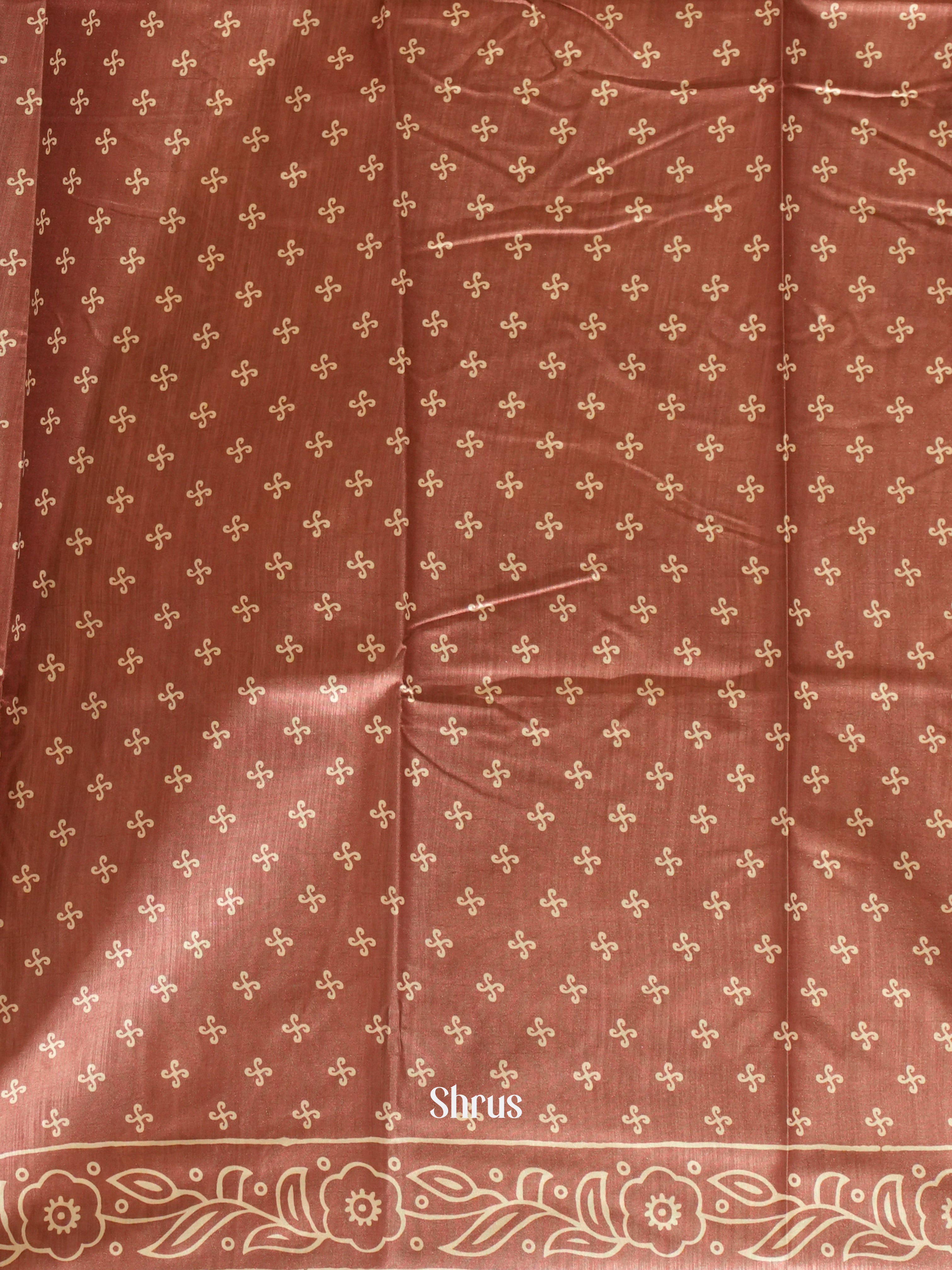 Peachish Pink(Single Tone)- Semi Crepe Saree