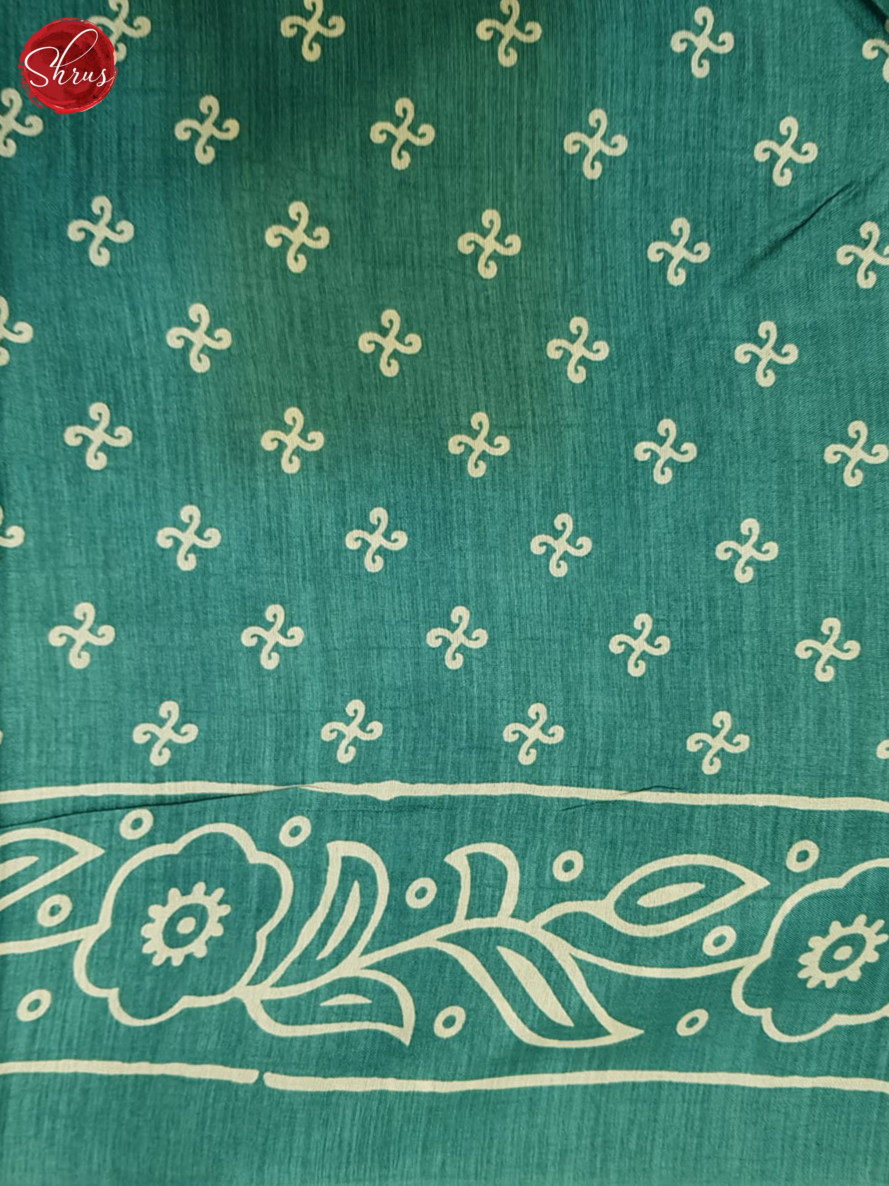 Teal Blue(Single Tone) - Semi crepe Saree - Shop on ShrusEternity.com