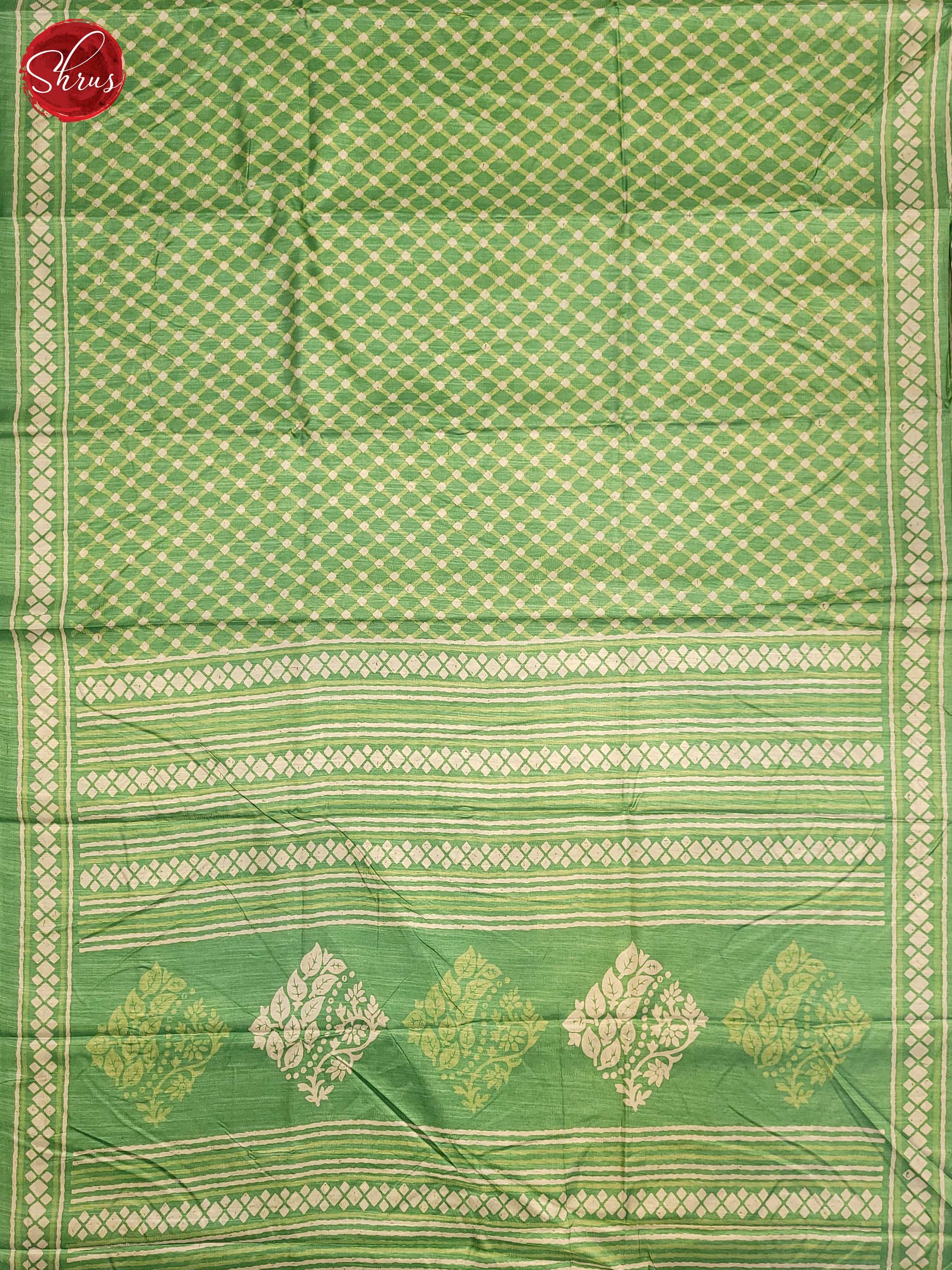 Green(Single Tone) - Semi Crepe Saree - Shop on ShrusEternity.com