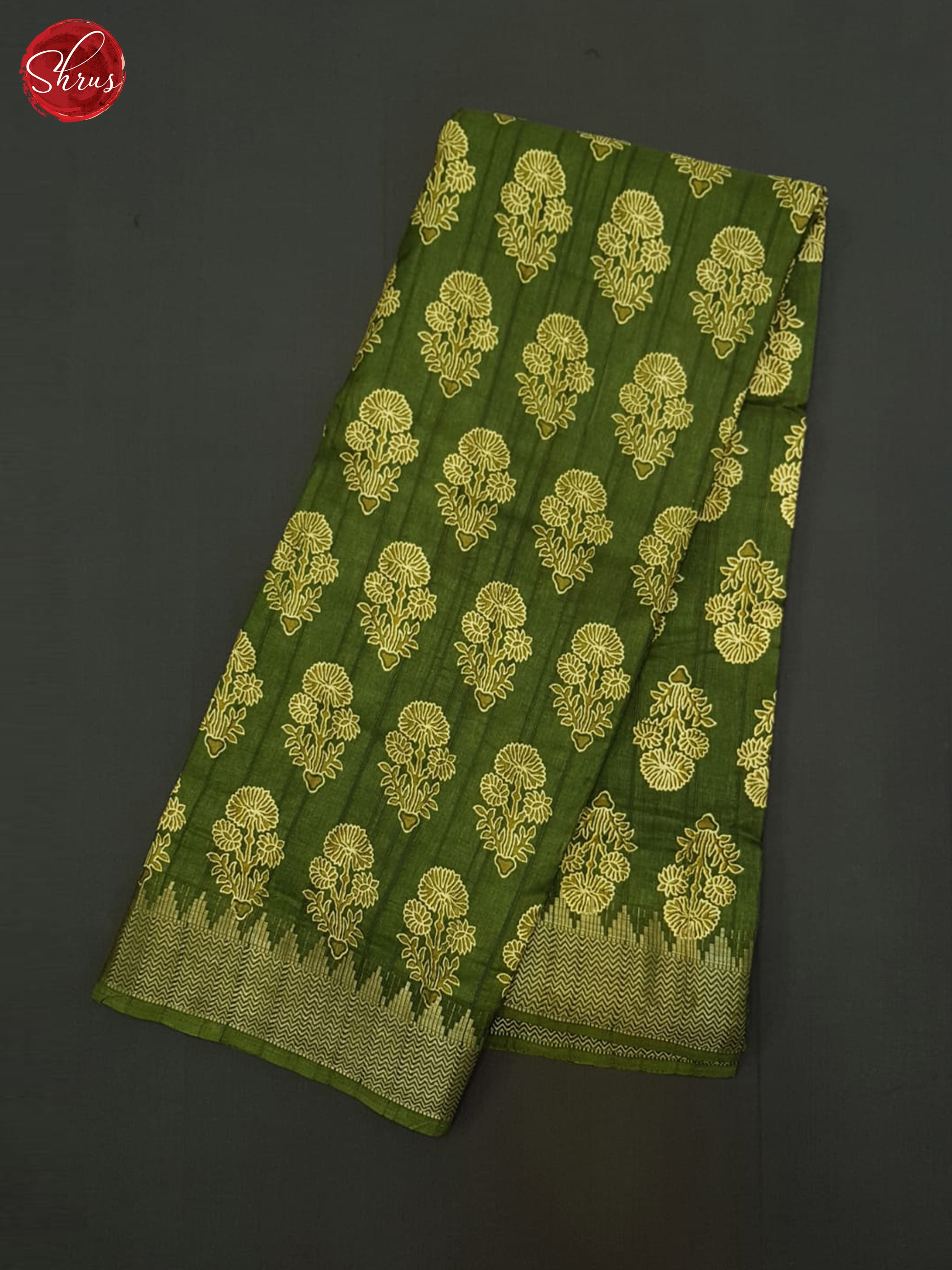 Green(Single Tone)- Semi crepe Saree - Shop on ShrusEternity.com