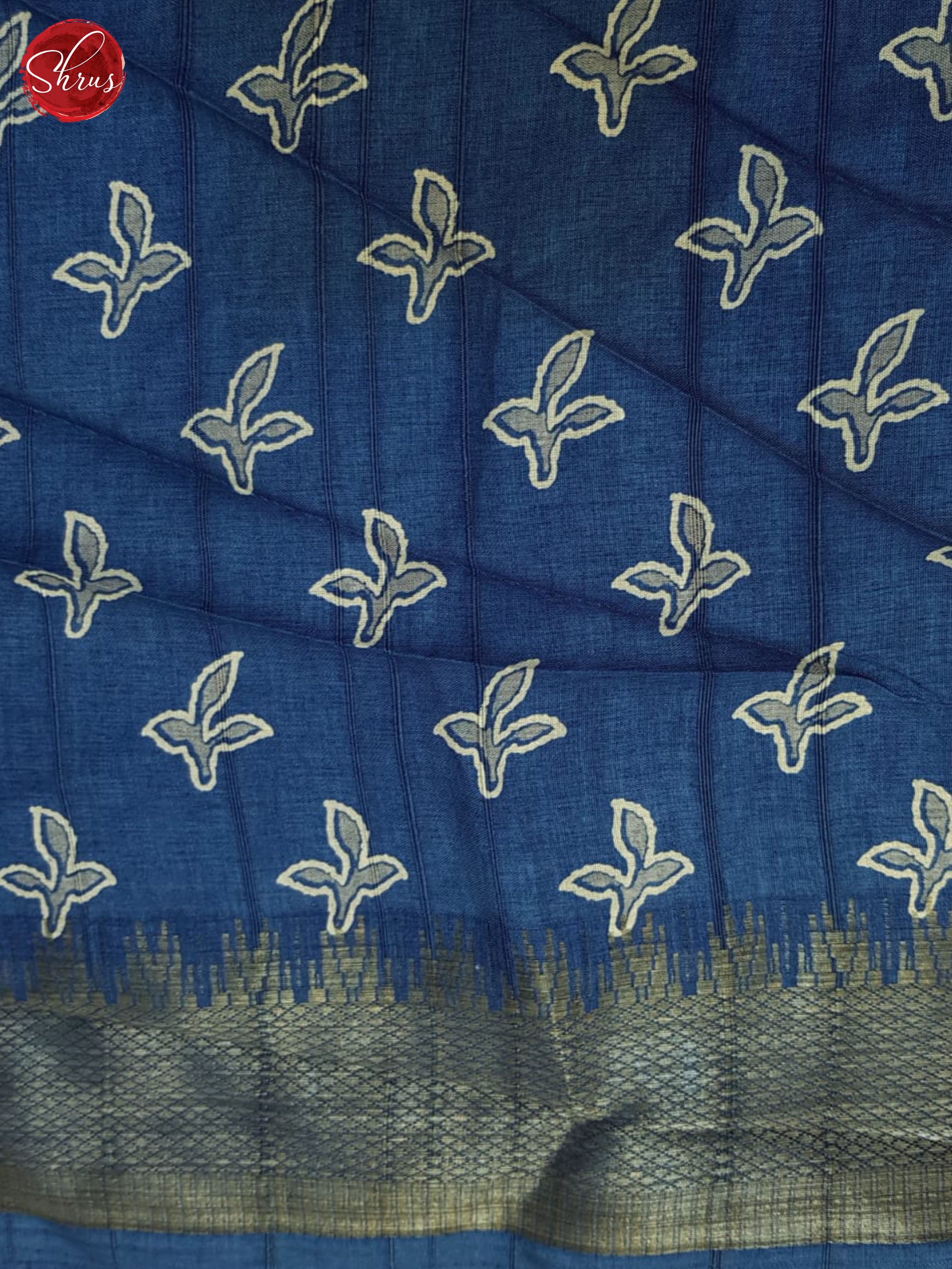 Blue(Single Tone) - Semi crepe Saree - Shop on ShrusEternity.com