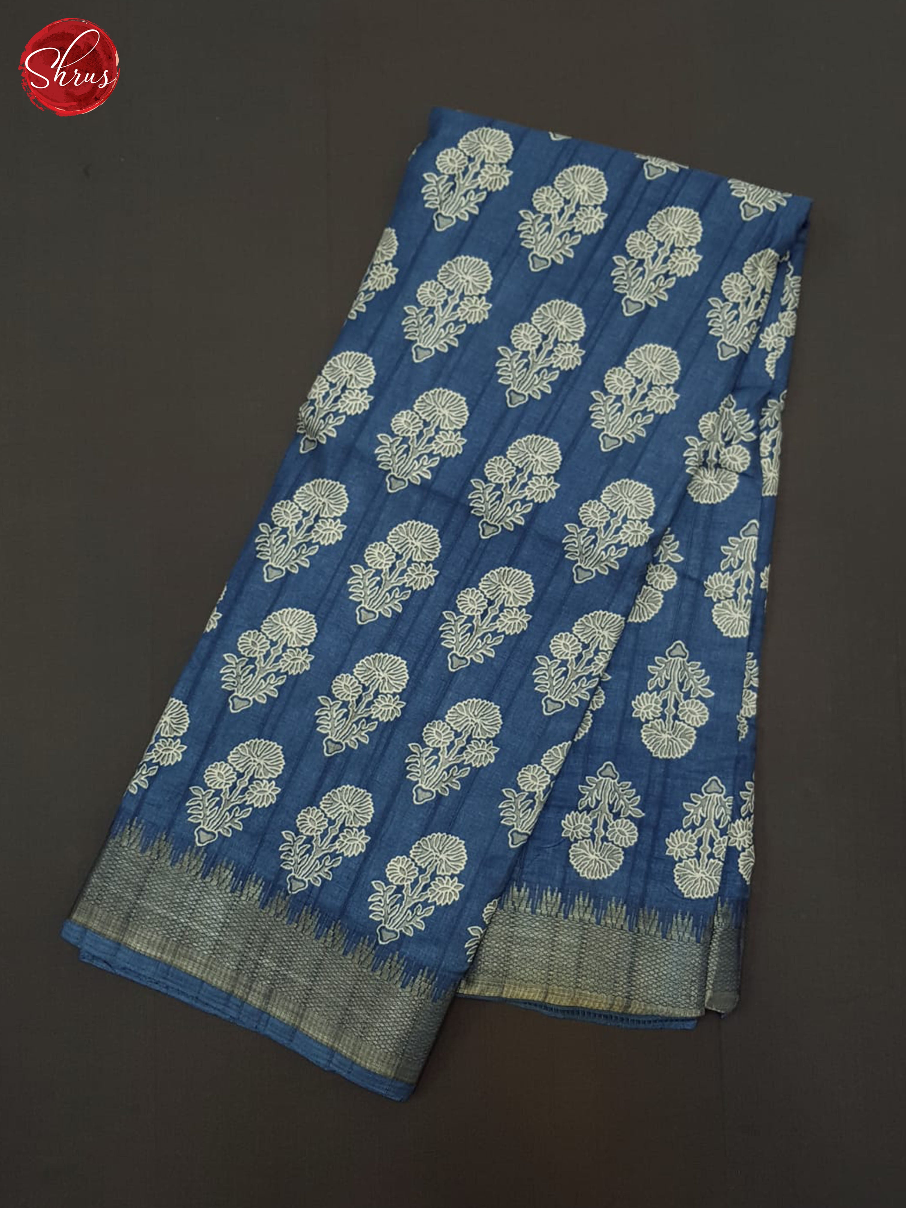 Blue(Single Tone) - Semi crepe Saree - Shop on ShrusEternity.com