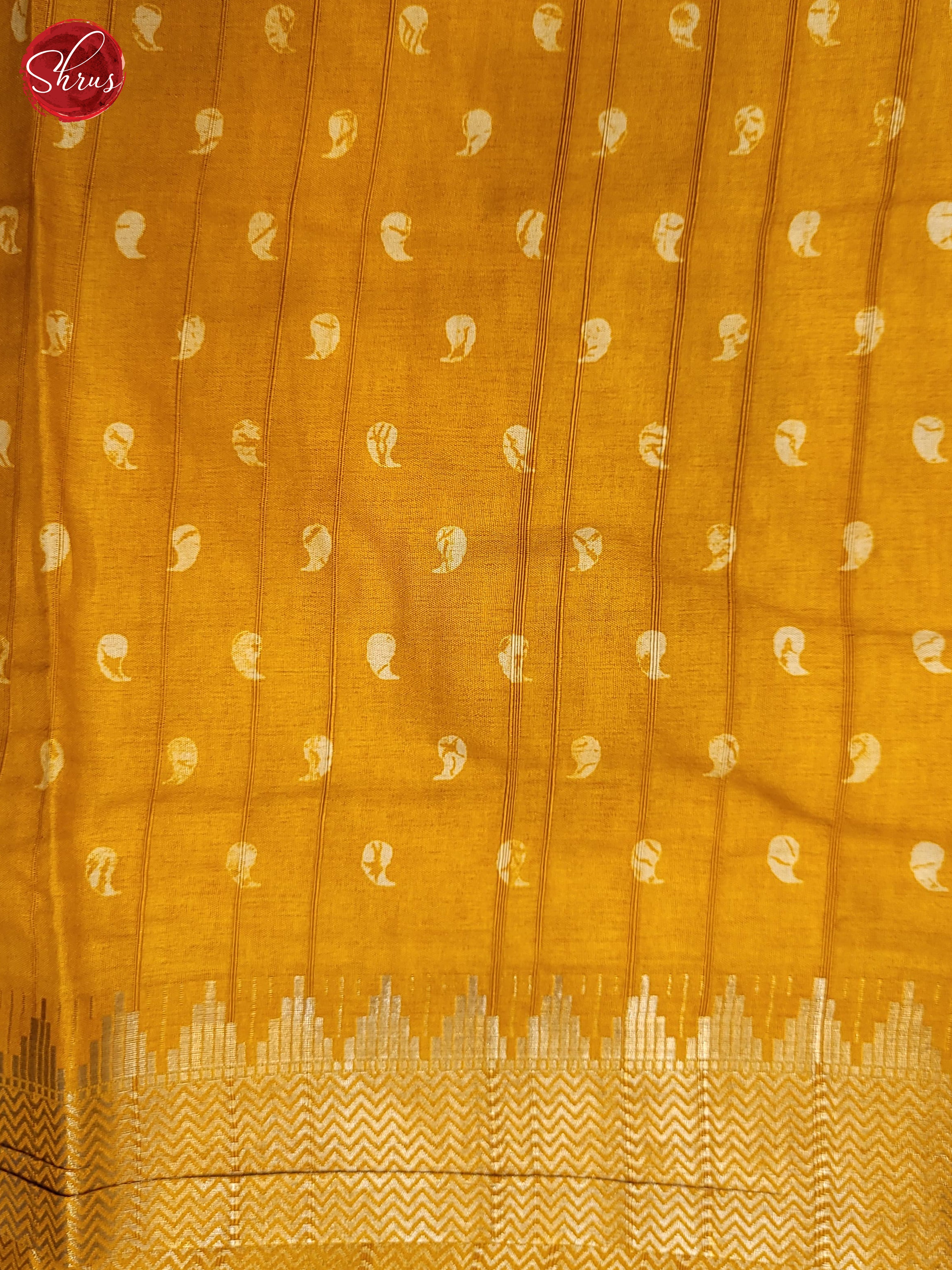 Yellow(Single Tone) - Semi Crepe Saree - Shop on ShrusEternity.com