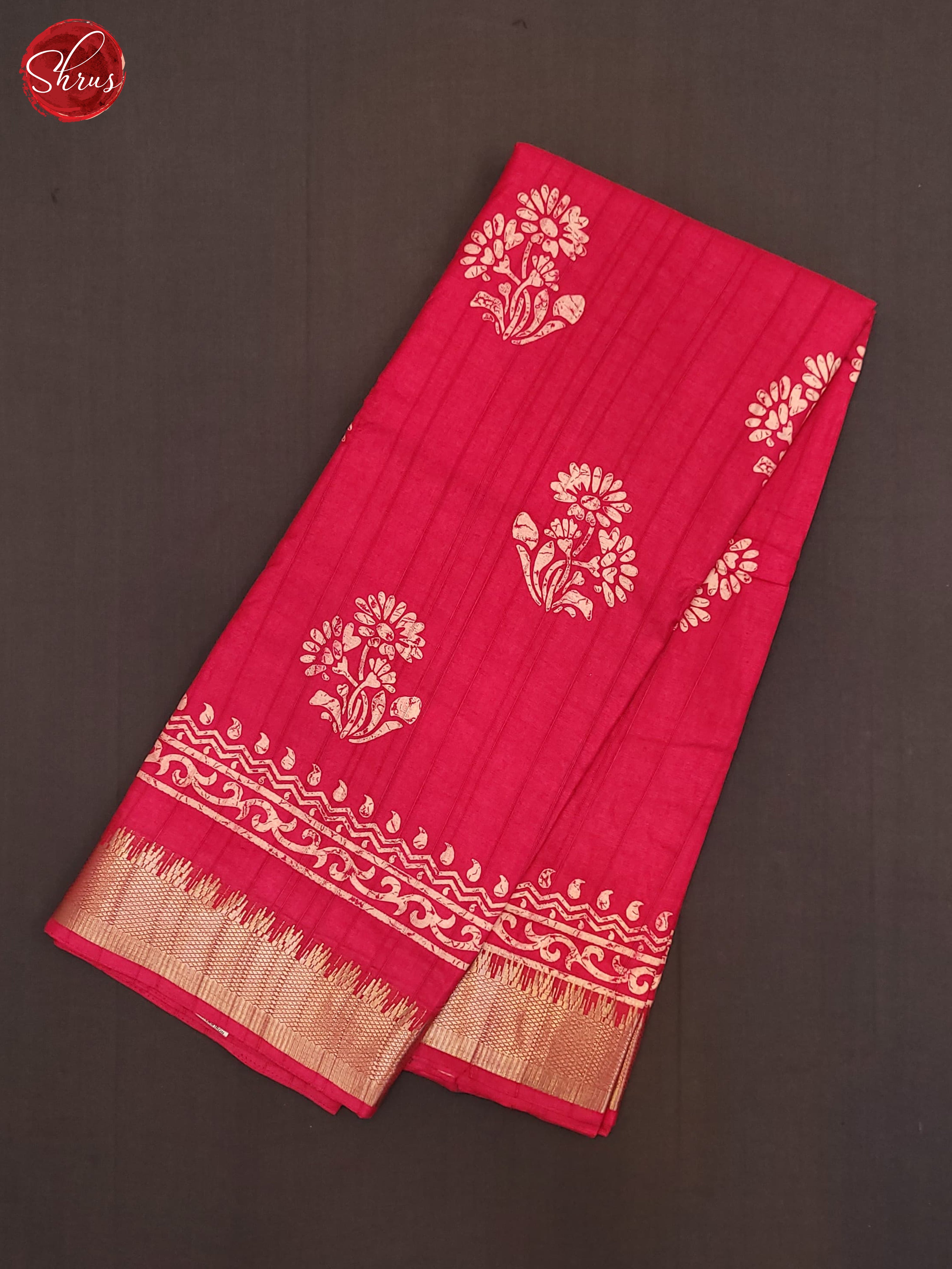 Pink(Single Tone) - Semi Crepe Saree - Shop on ShrusEternity.com