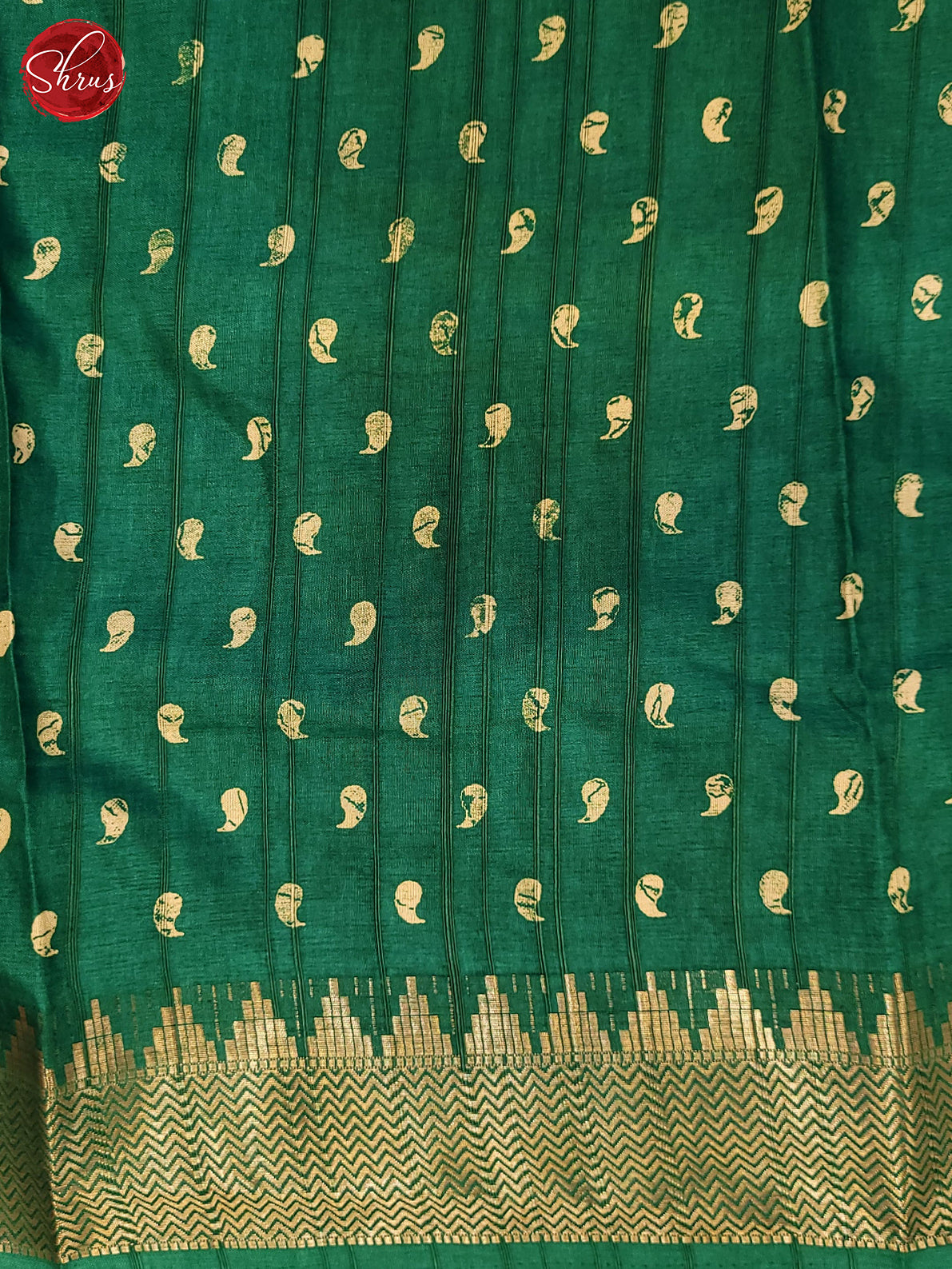 Green(Single Tone) - Semi Crepe Saree - Shop on ShrusEternity.com