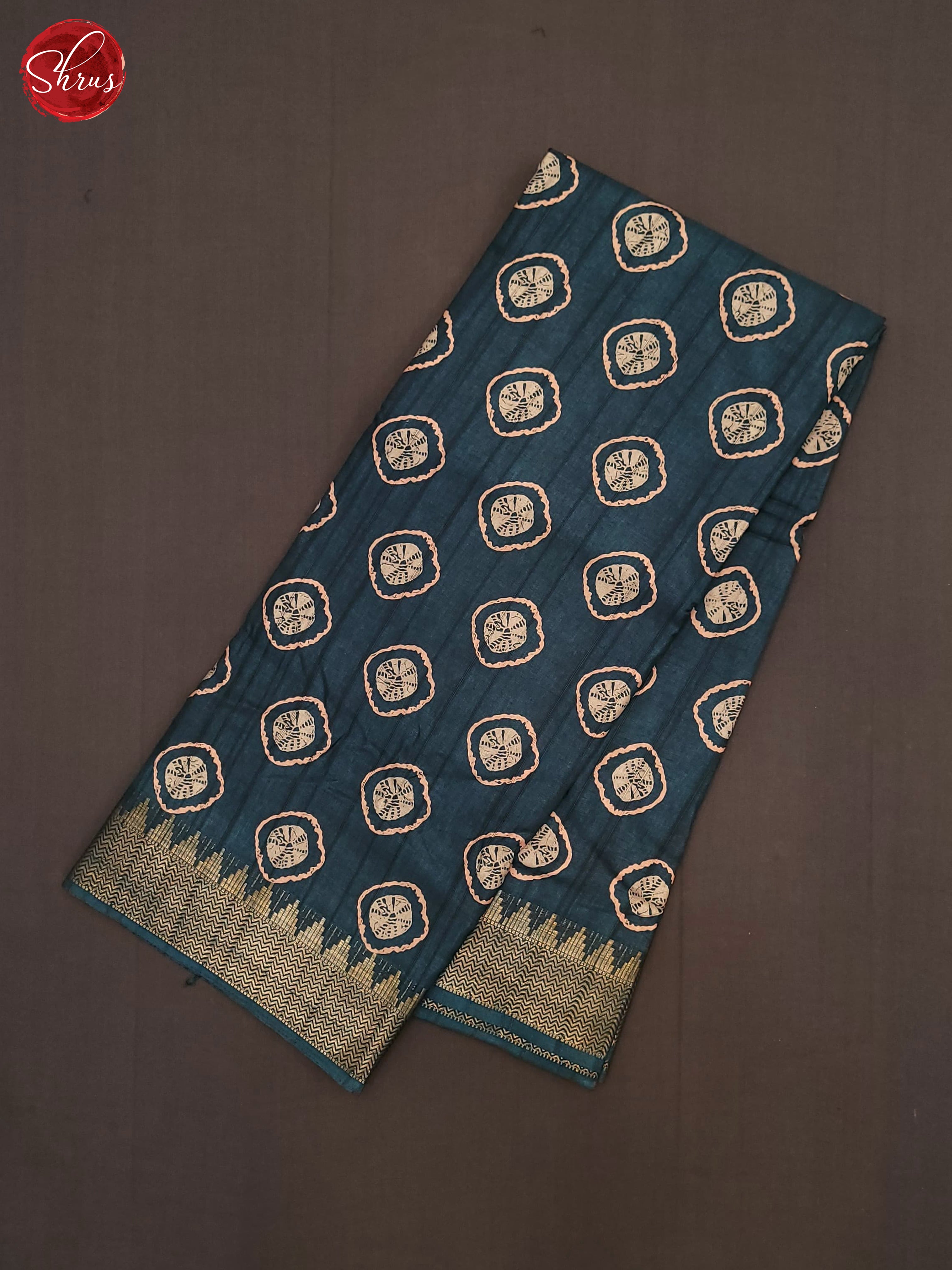 German Blue(Single Tone) - Semi Crepe Saree - Shop on ShrusEternity.com