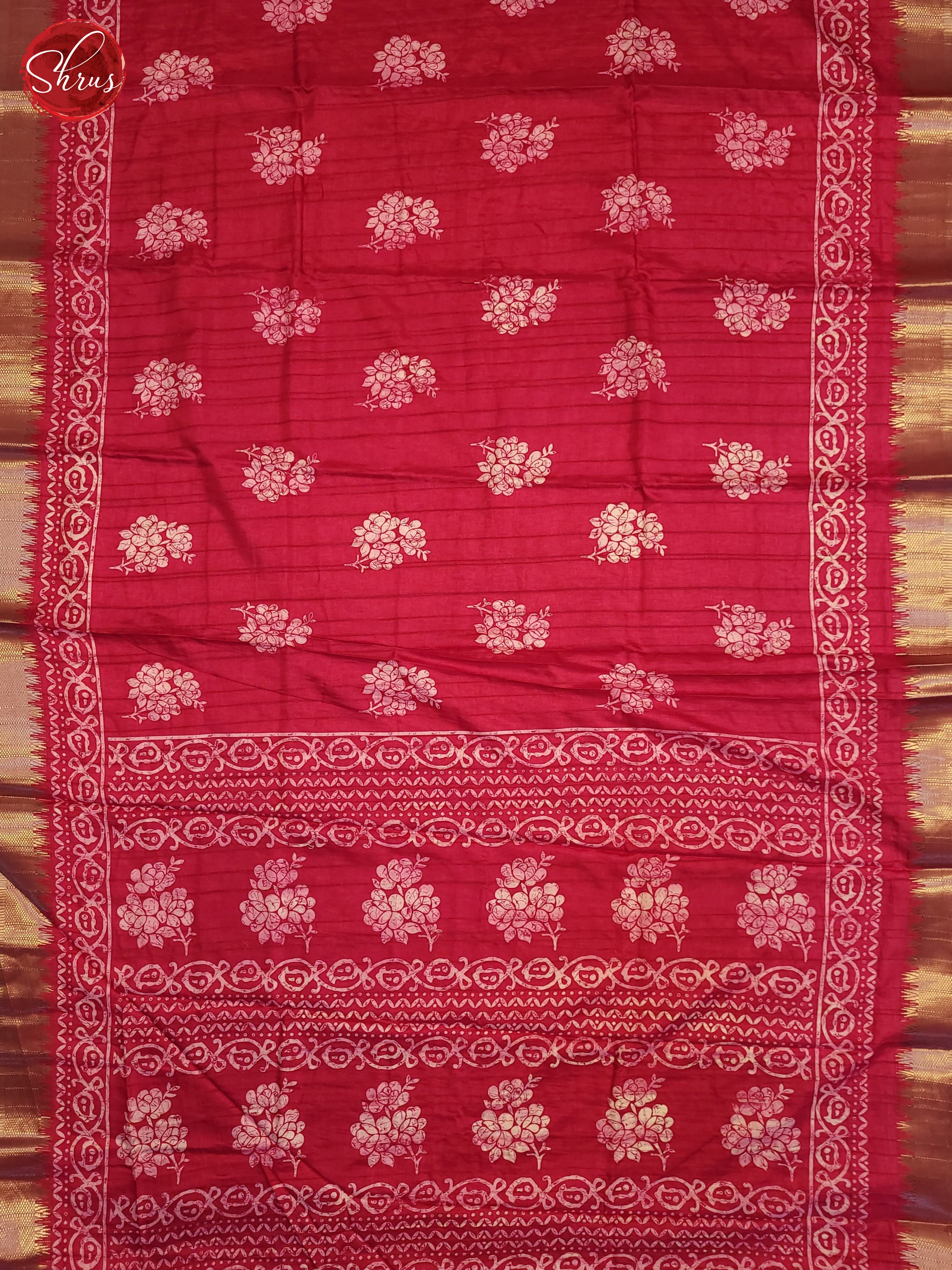 Pink(SIngle Tone) - Semi Crepe Saree - Shop on ShrusEternity.com