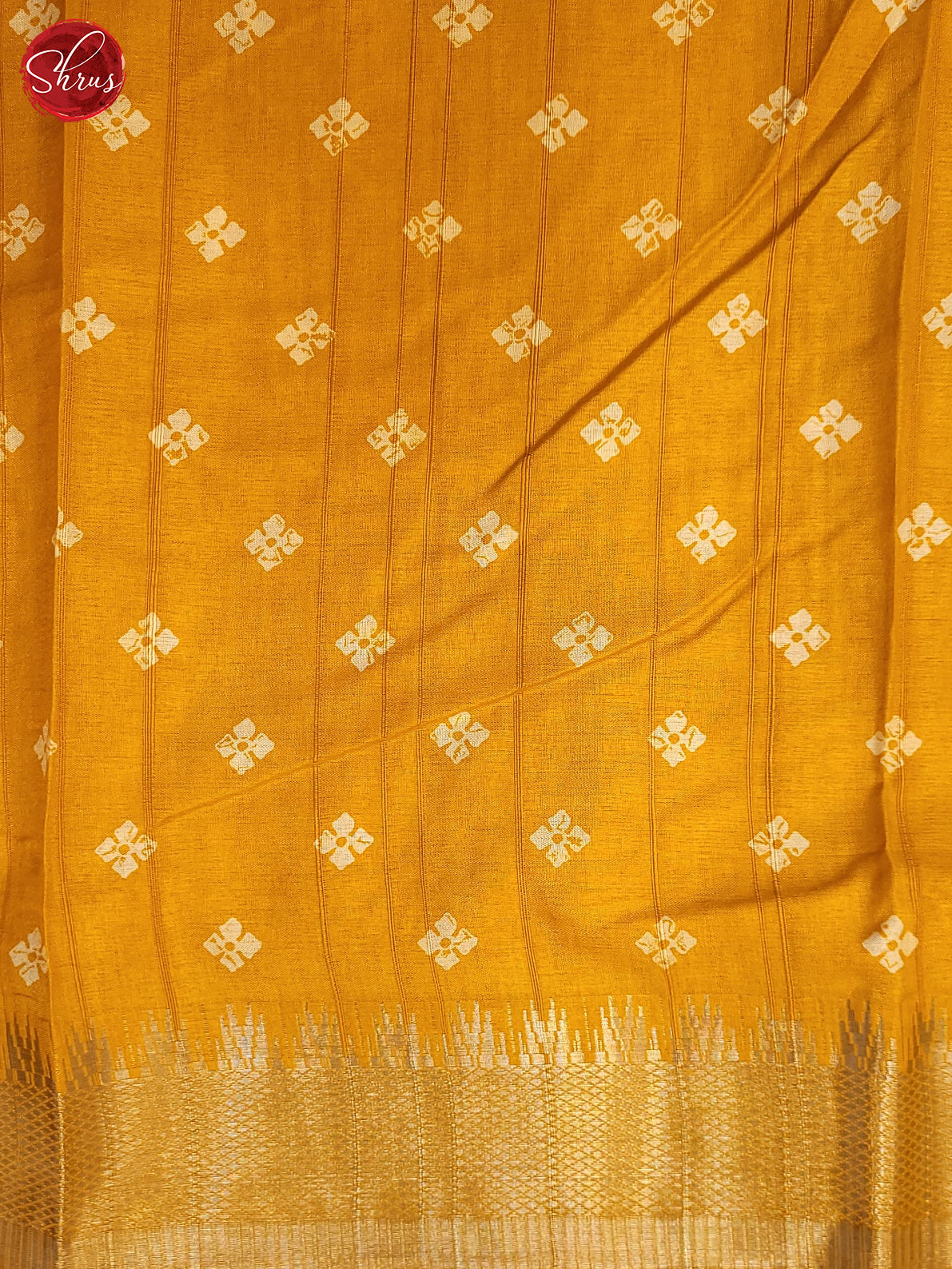 Yellow(Single Tone) - Semi Crepe Saree - Shop on ShrusEternity.com