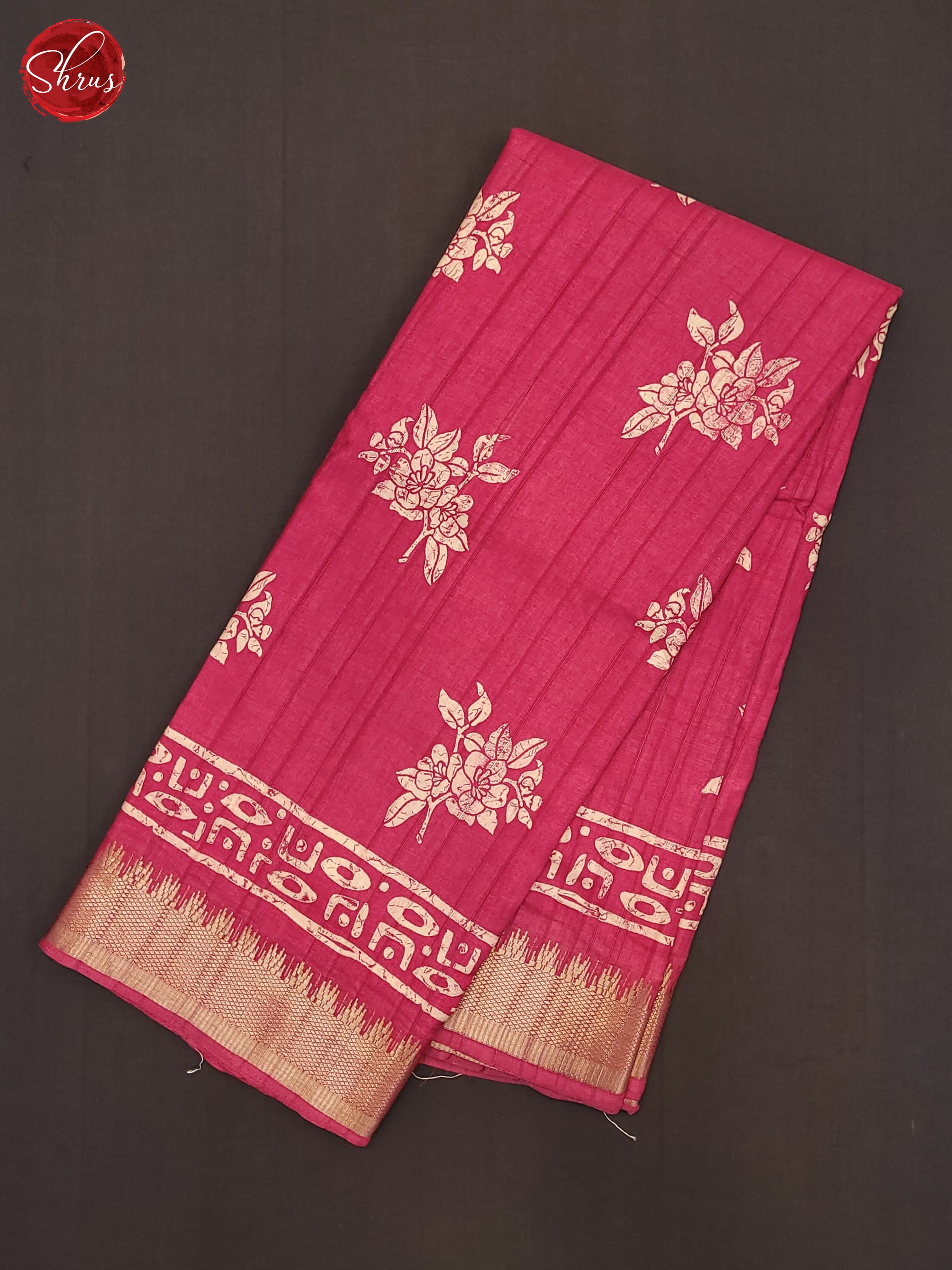 Pink(Single Tone) - Semi Crepe Saree - Shop on ShrusEternity.com