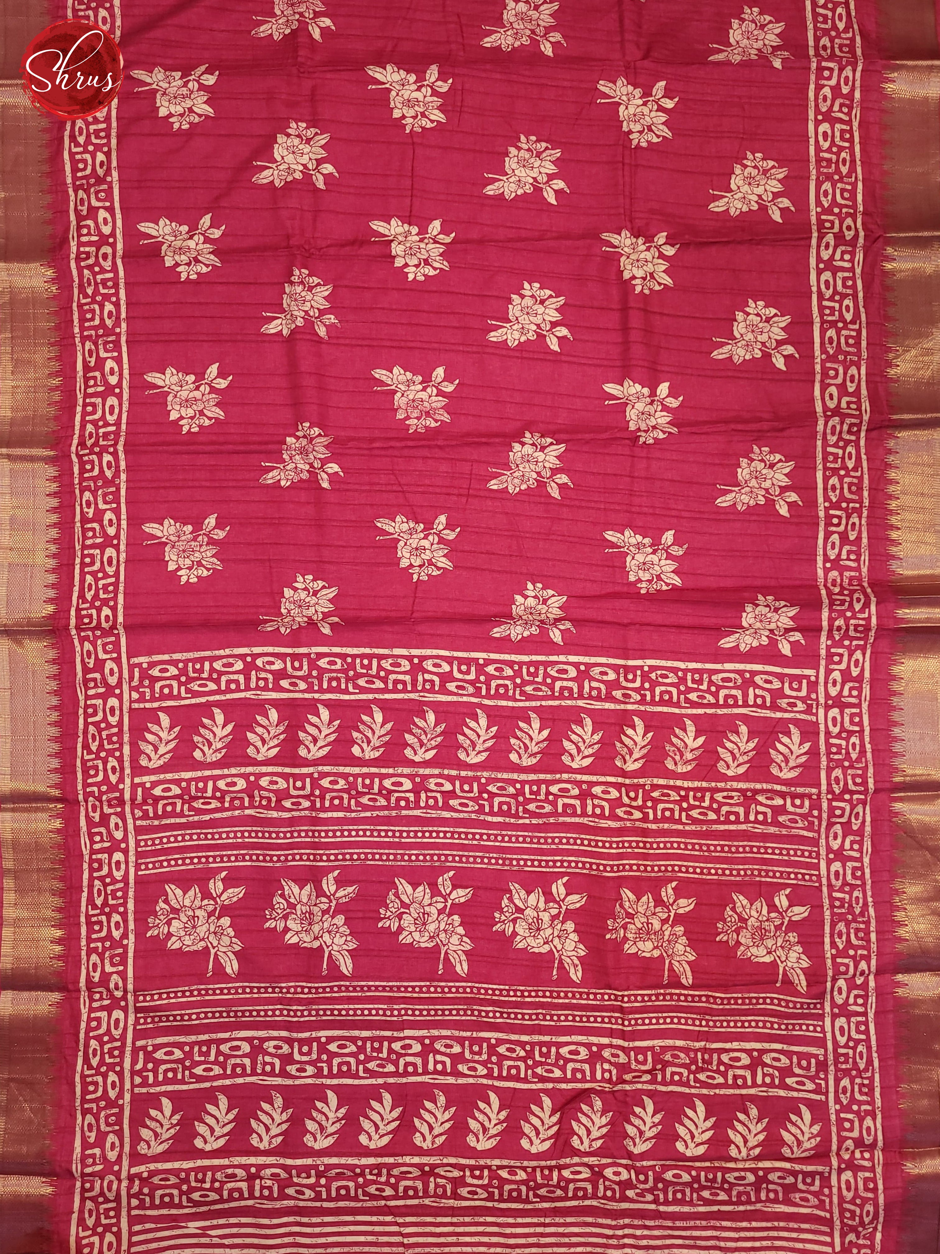 Pink(Single Tone) - Semi Crepe Saree - Shop on ShrusEternity.com