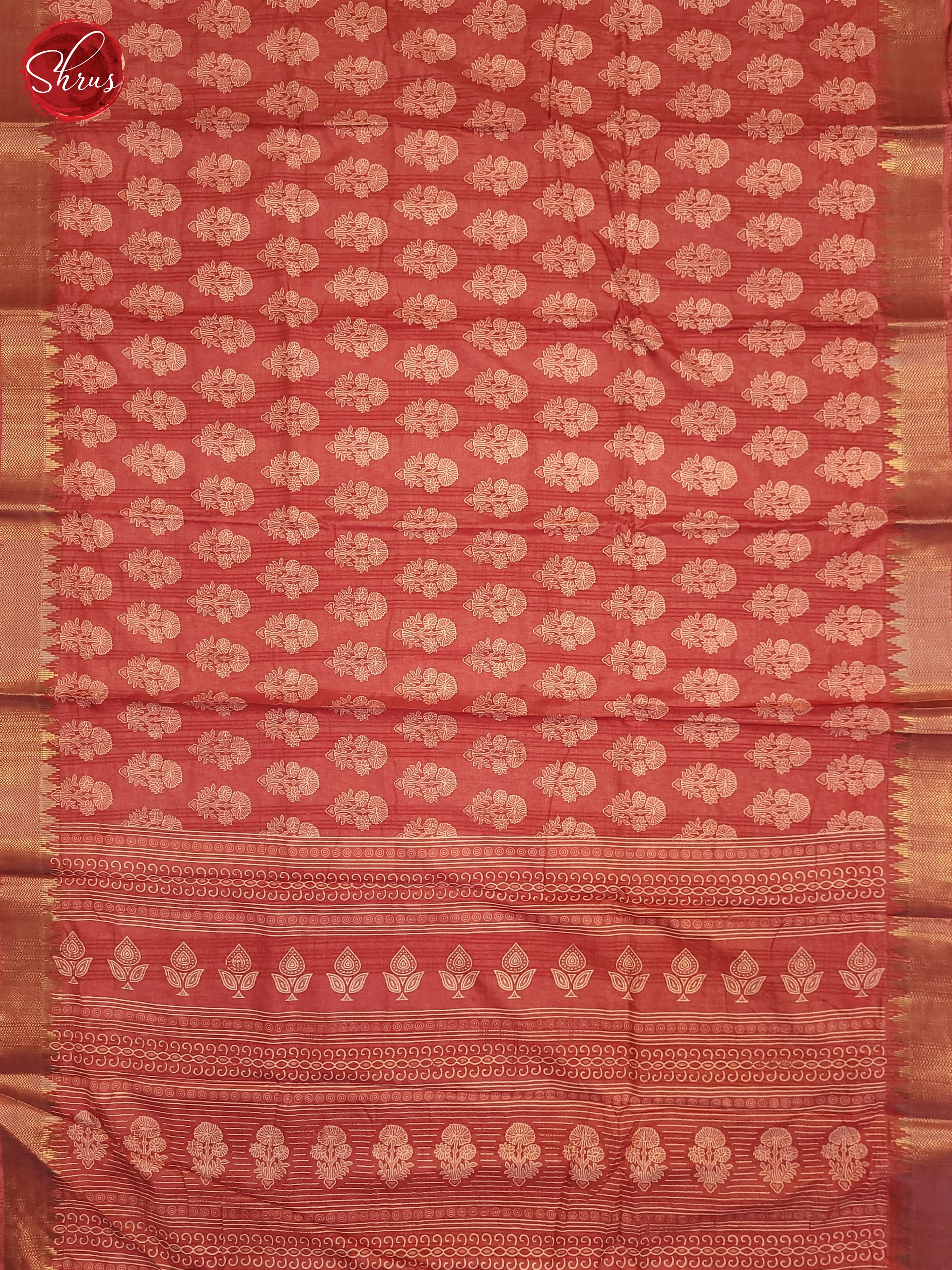 Peachish Pink(Single Tone) - Semi Crepe Saree - Shop on ShrusEternity.com