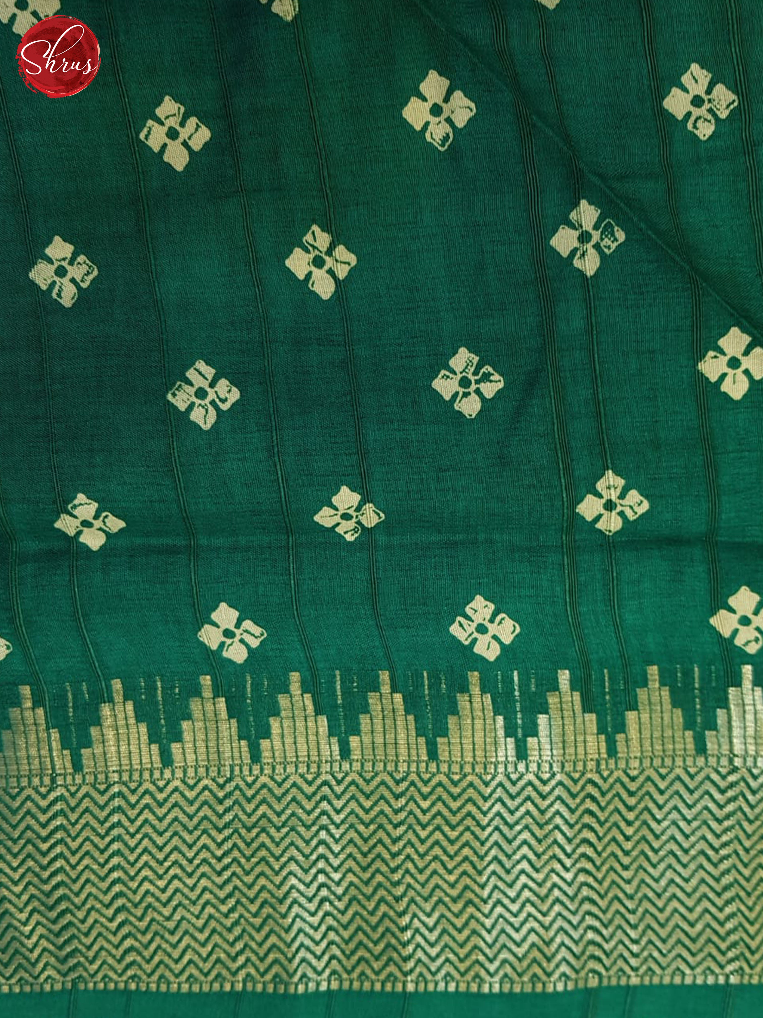 Green(Single Tone) - Semi crepe Saree - Shop on ShrusEternity.com